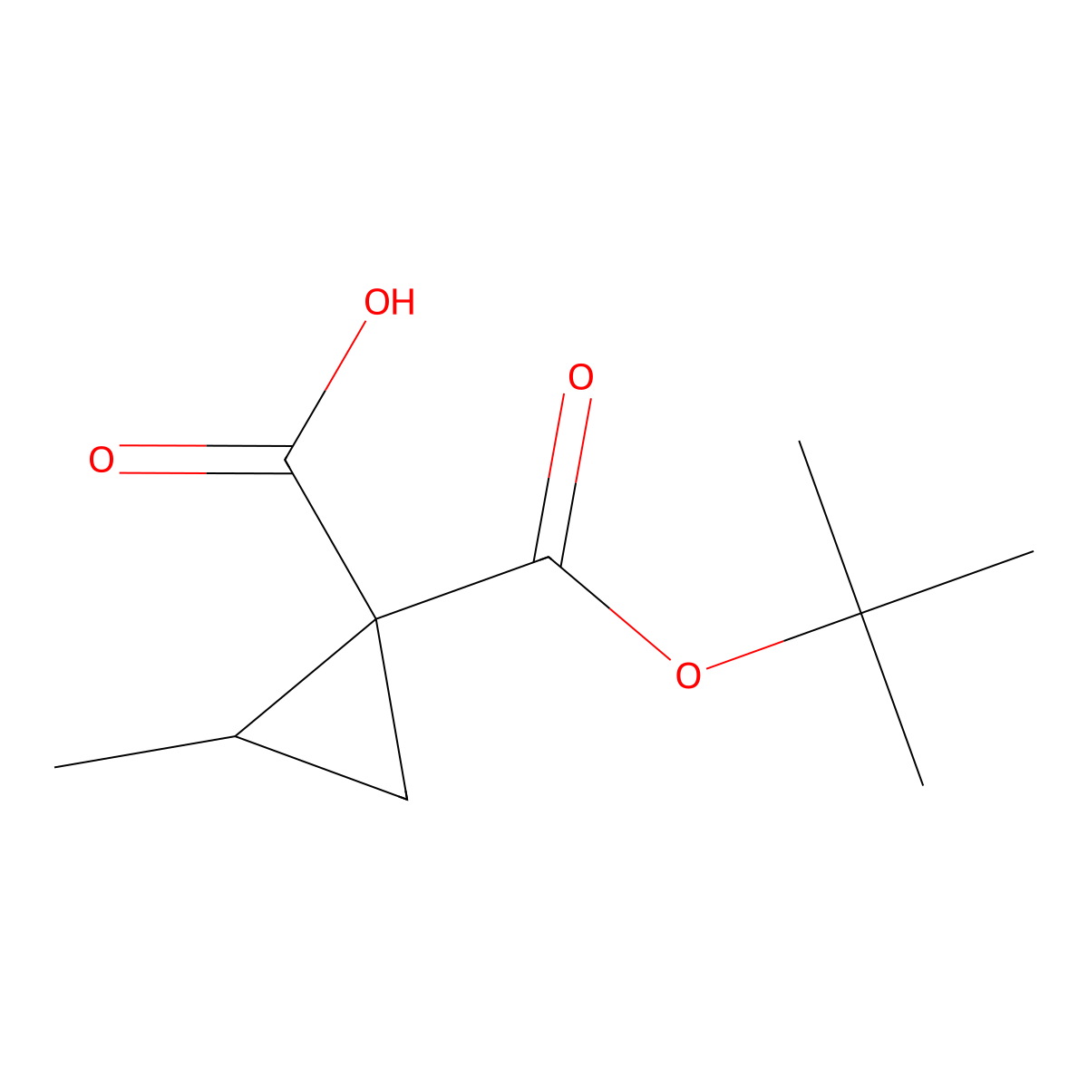 1-[(Tert-butoxy)carbonyl]-2-methylcyclopropane-1-carboxylic acid molecular structure, CAS 1535209-99-4