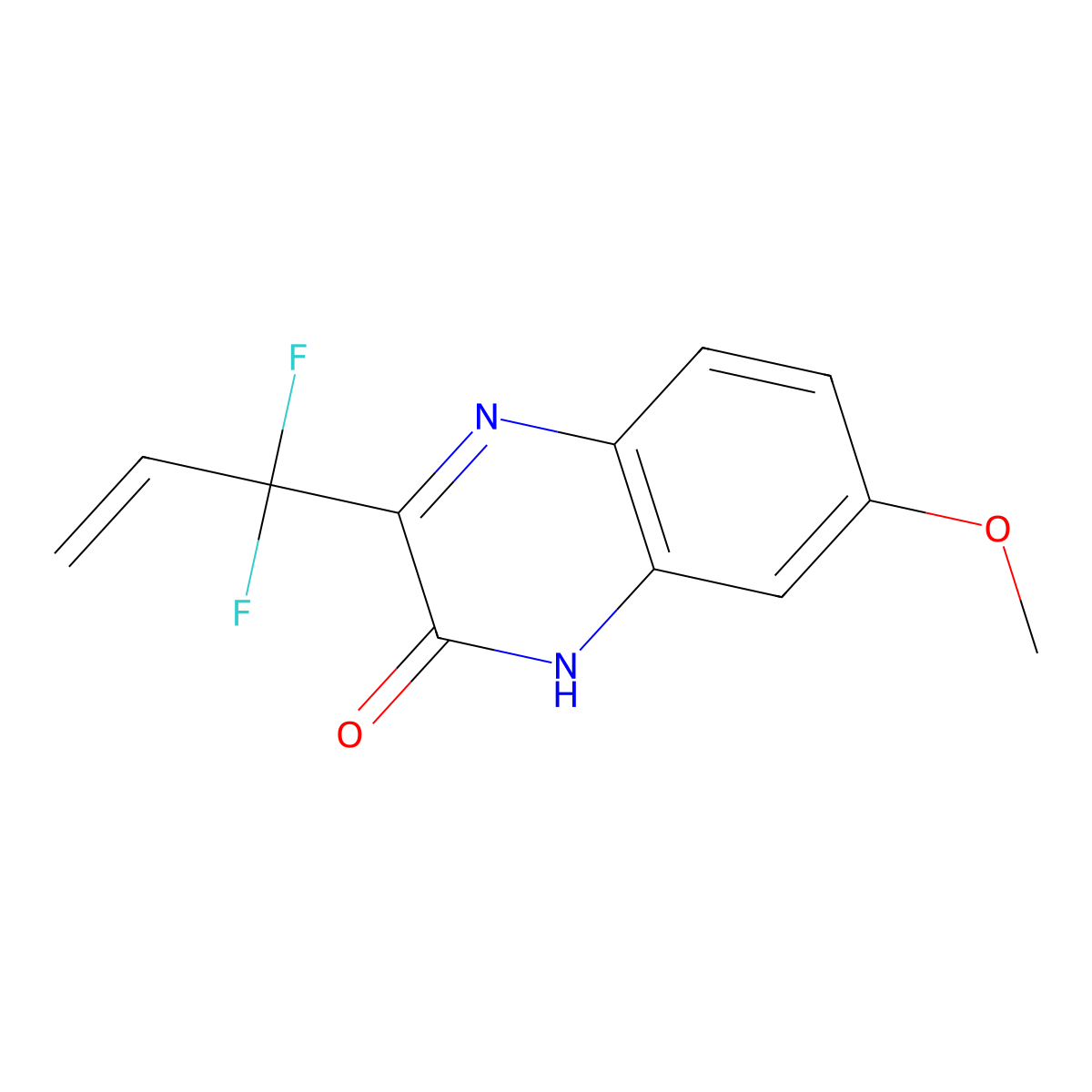 3-(1,1-Difluoroallyl)-7-methoxyquinoxalin-2-ol molecular structure, CAS 1535210-93-5