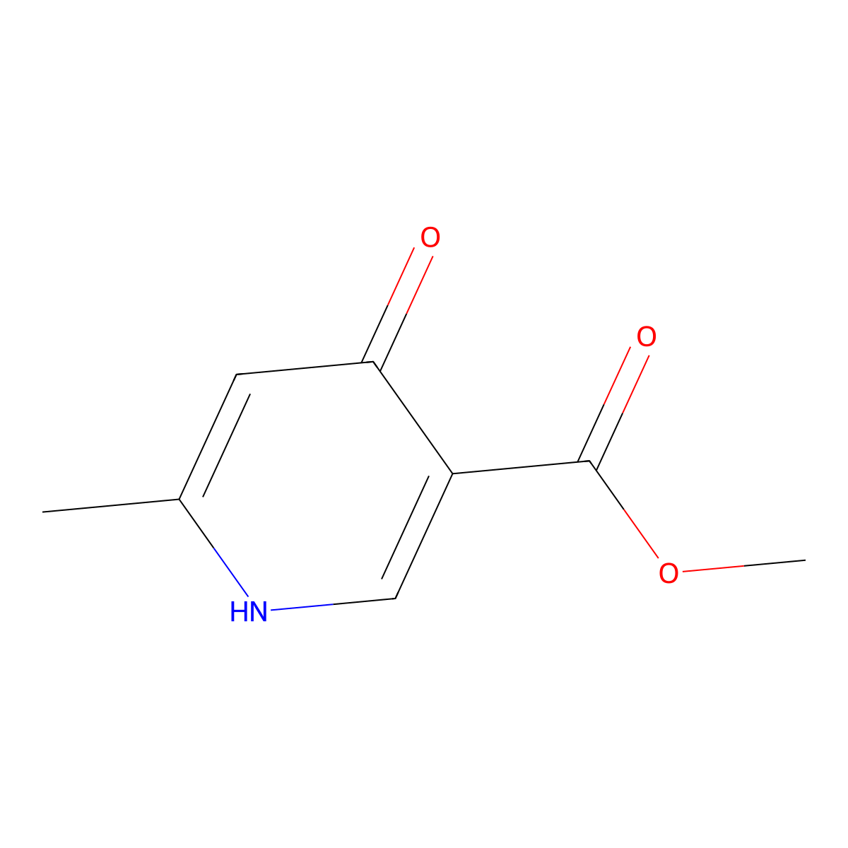 Methyl 4-hydroxy-6-methylnicotinate molecular structure, CAS 1535221-58-9