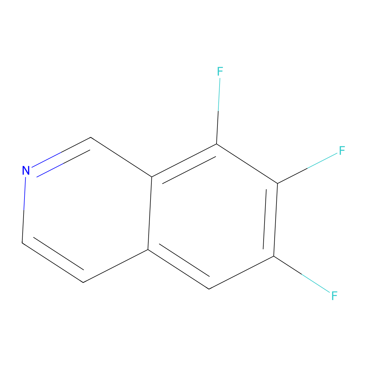 6,7,8-Trifluoroisoquinoline molecular structure, CAS 1535288-37-9