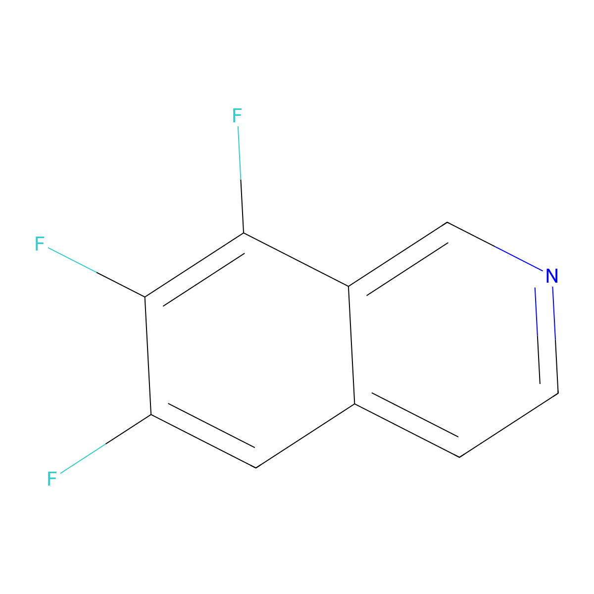 6,7,8-Trifluoroisoquinoline molecular structure, CAS 1535288-37-9