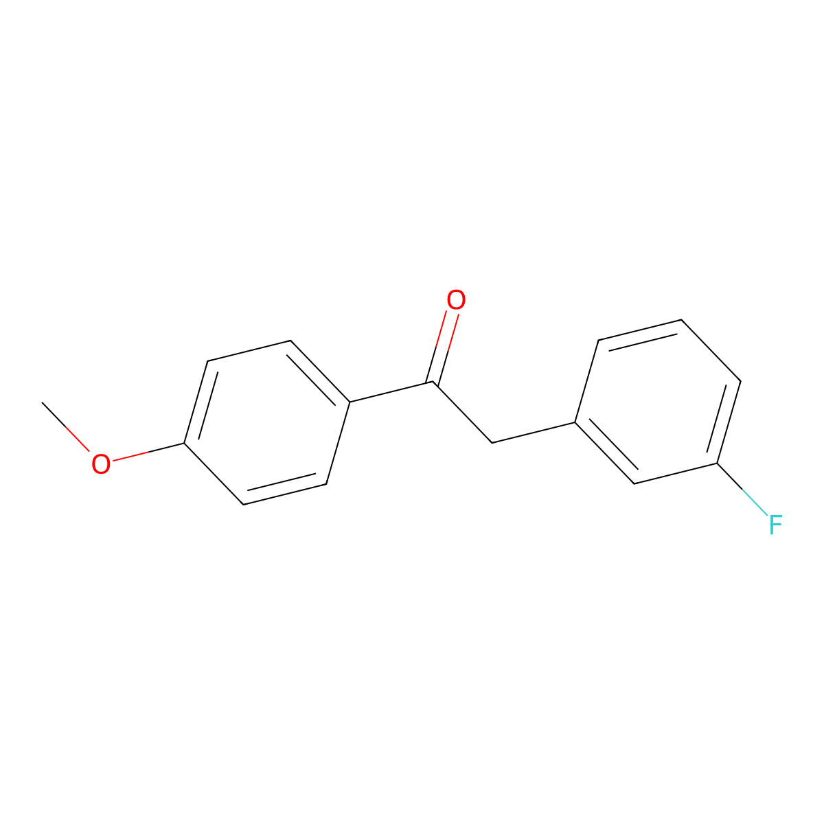 2-(3-Fluorophenyl)-1-(4-methoxyphenyl)ethanone molecular structure, CAS 153529-18-1