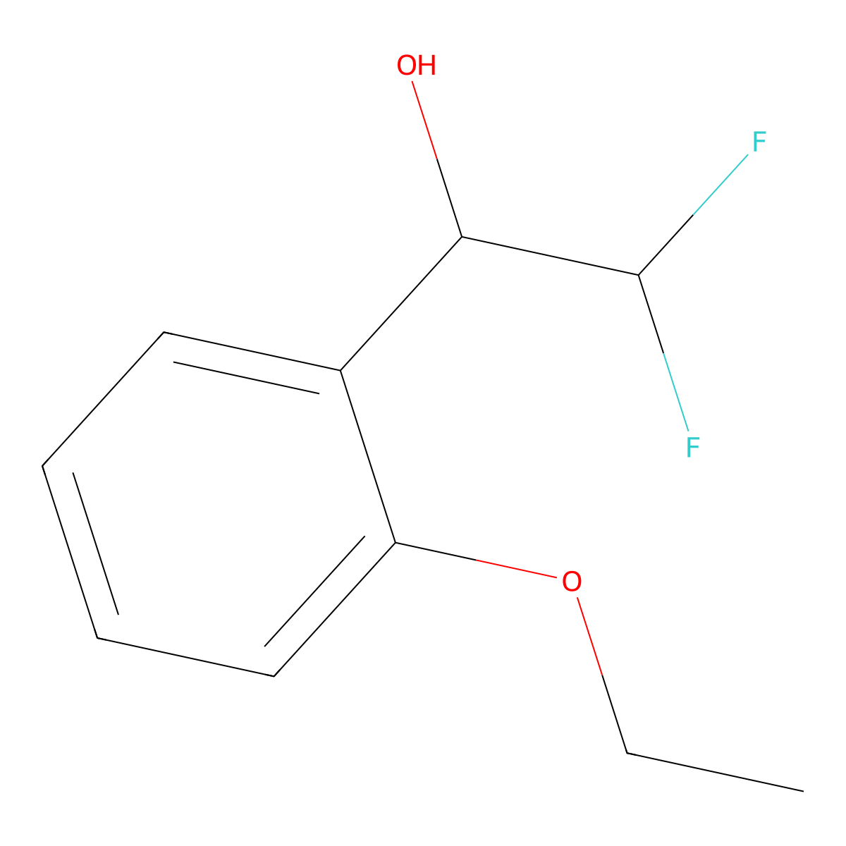 1-(2-Ethoxyphenyl)-2,2-difluoroethan-1-ol molecular structure, CAS 1535297-57-4