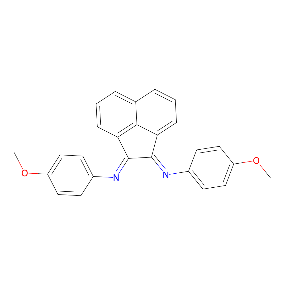 Benzenamine, N,N'-1,2-acenaphthylenediylidenebis[4-methoxy- molecular structure, CAS 153531-54-5