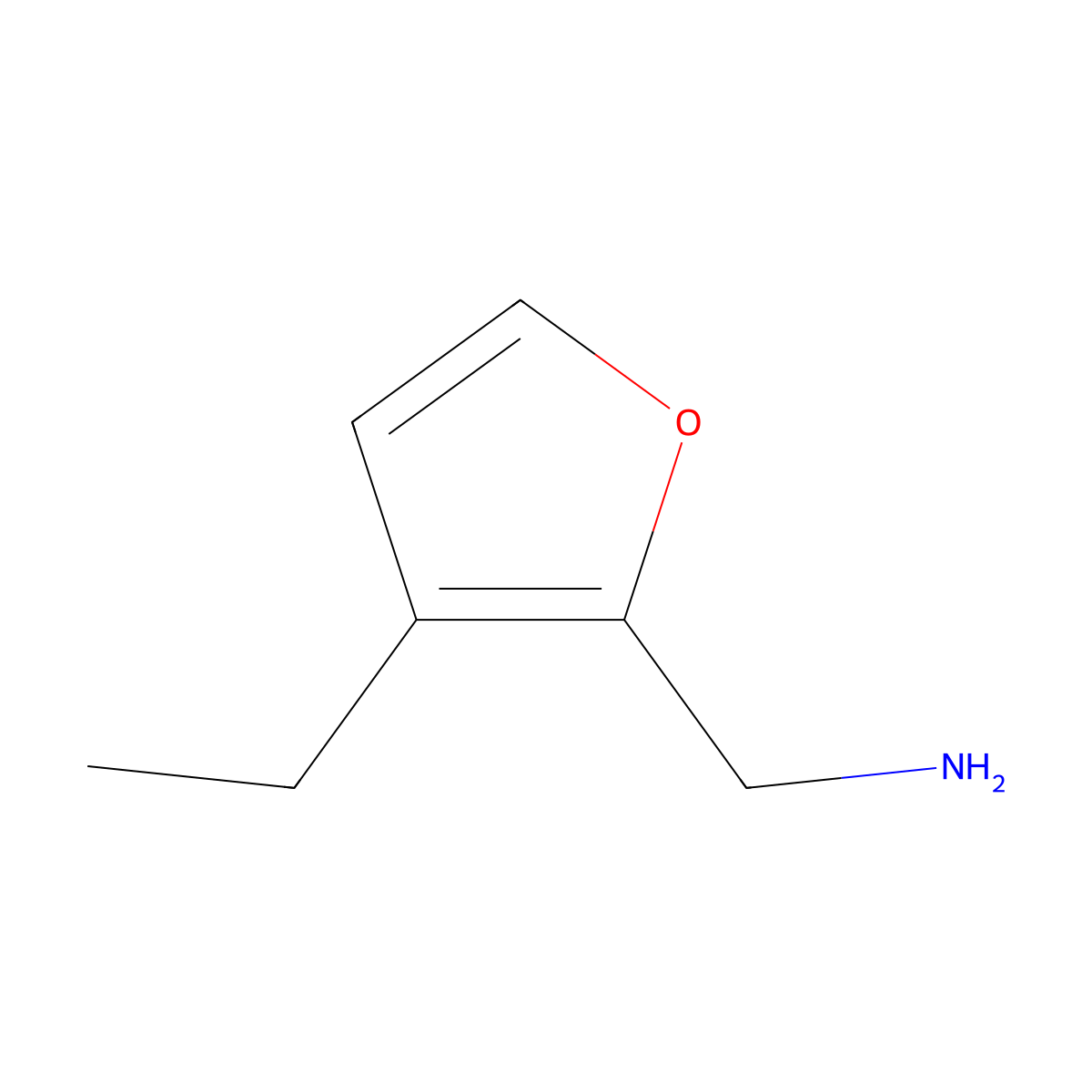 1-(3-Ethylfuran-2-yl)methanamine molecular structure, CAS 1535312-63-0
