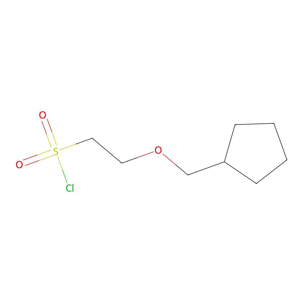 2-(Cyclopentylmethoxy)ethane-1-sulfonyl chloride molecular structure, CAS 1535312-81-2