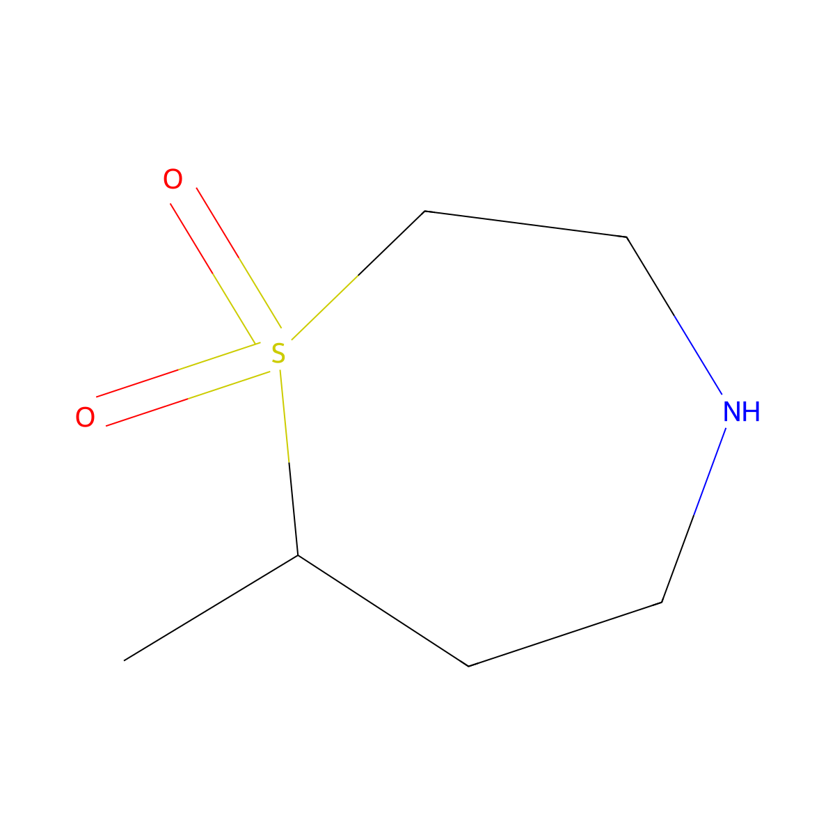 7-Methyl-1,4-thiazepane 1,1-dioxide molecular structure, CAS 1535314-44-3