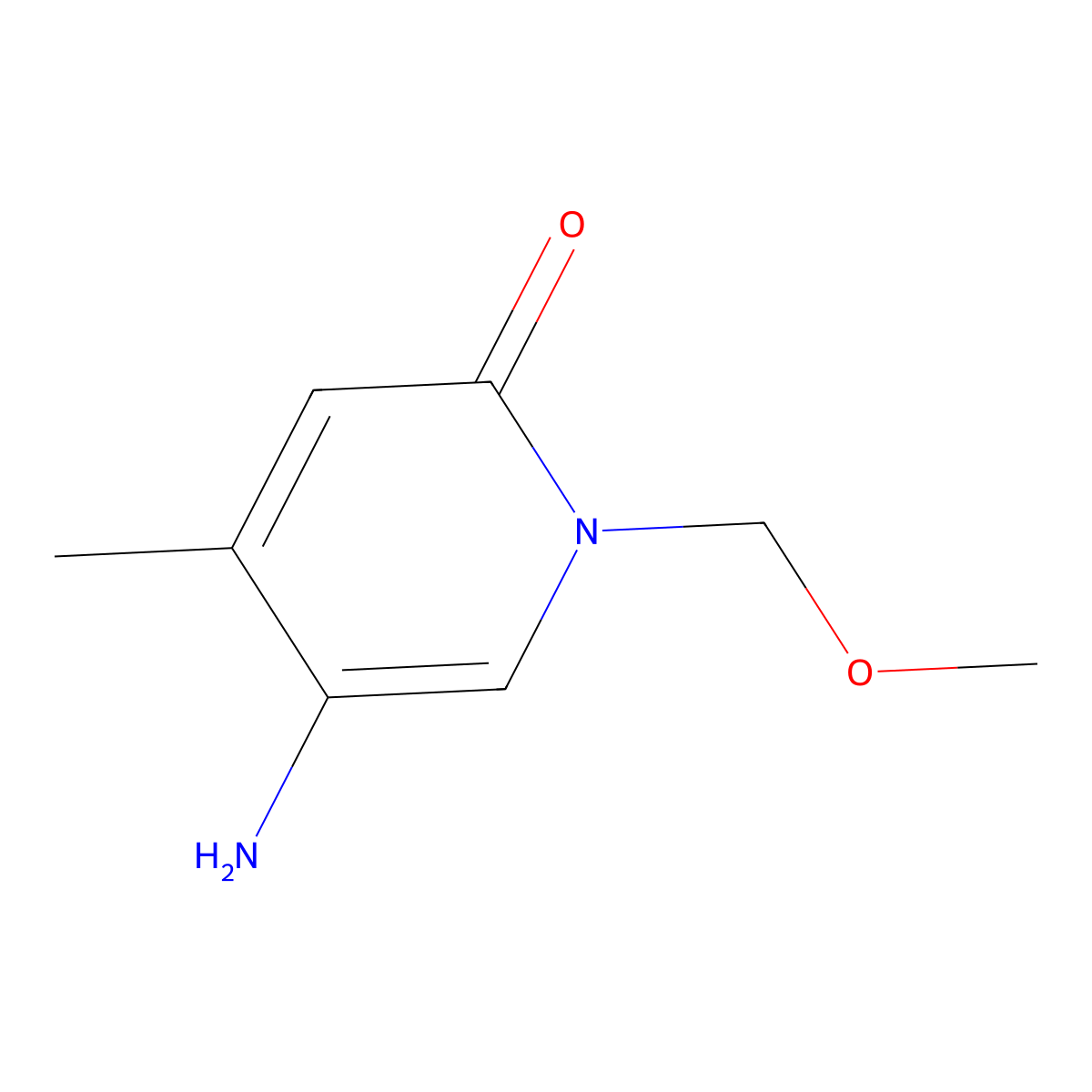 5-Amino-1-(methoxymethyl)-4-methyl-1,2-dihydropyridin-2-one molecular structure, CAS 1535318-83-2