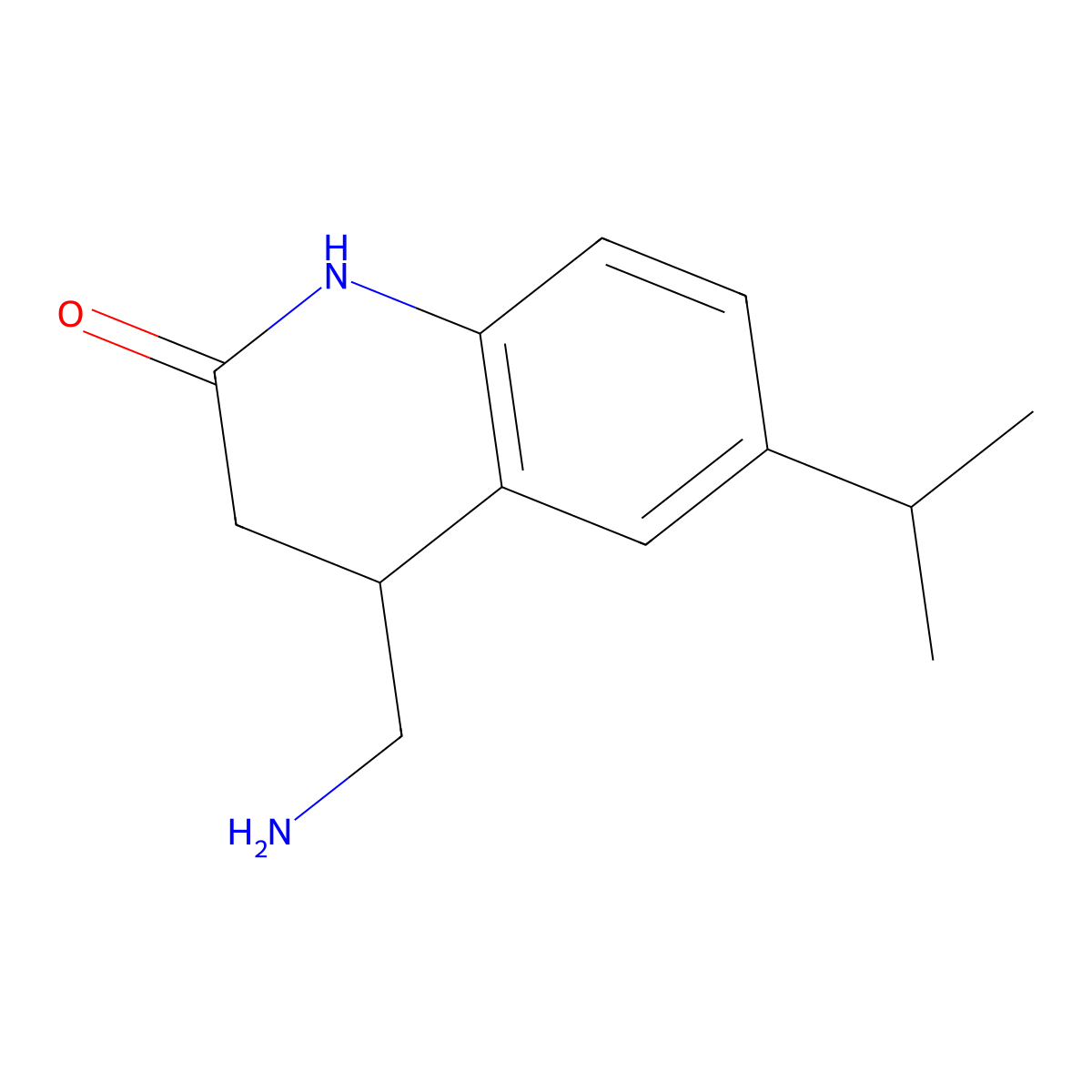 4-(Aminomethyl)-6-(propan-2-yl)-1,2,3,4-tetrahydroquinolin-2-one molecular structure, CAS 1535323-72-8