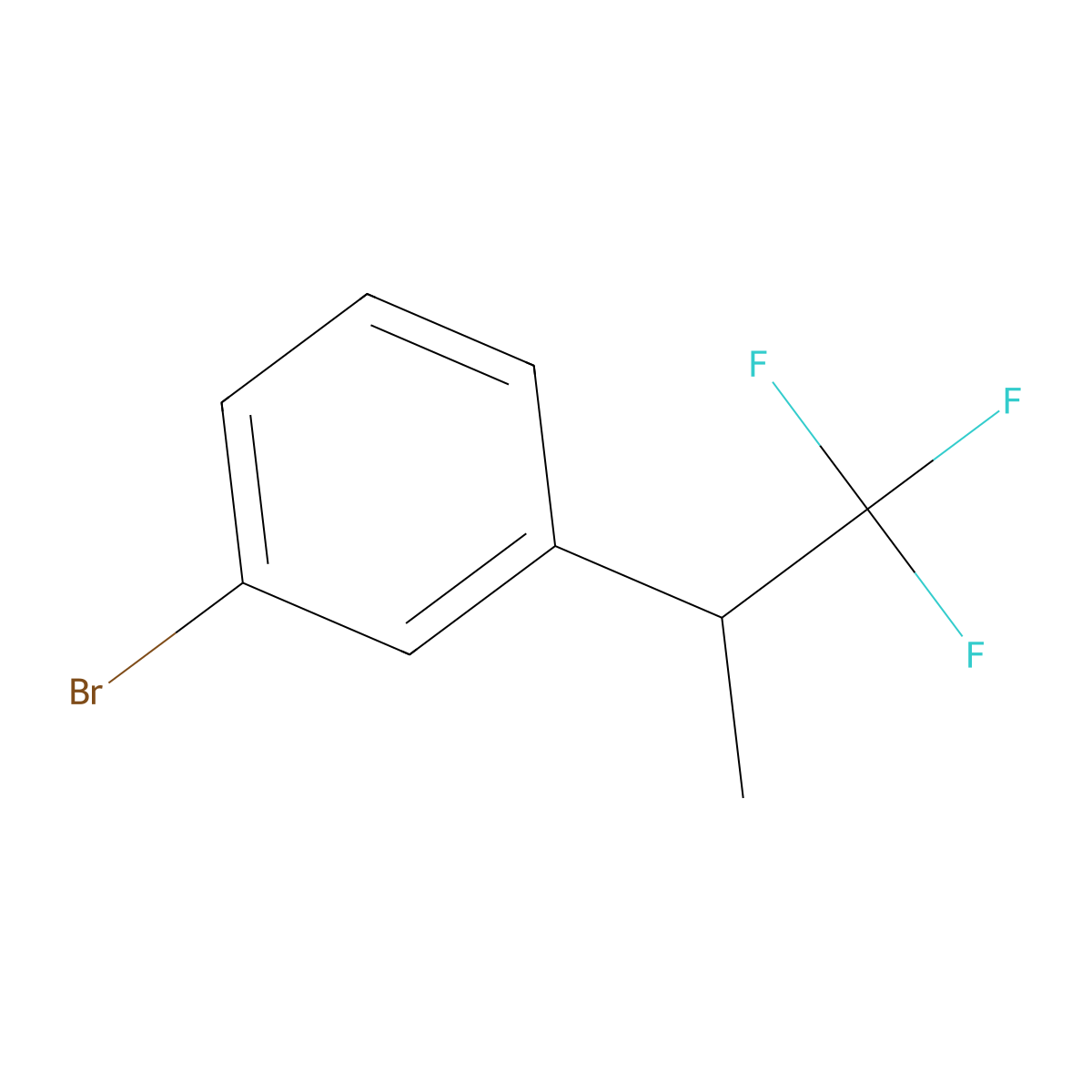 1-Bromo-3-(1,1,1-trifluoropropan-2-yl)benzene molecular structure, CAS 1535337-67-7