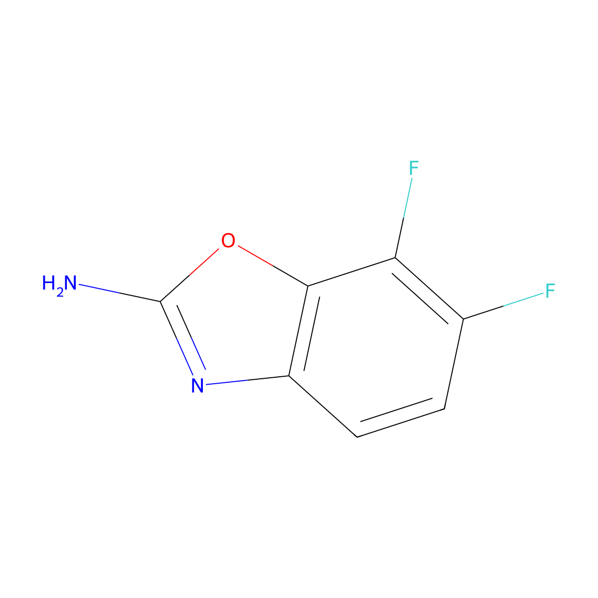 2-Amino-6,7-difluorobenzoxazole molecular structure, CAS 1535357-52-8