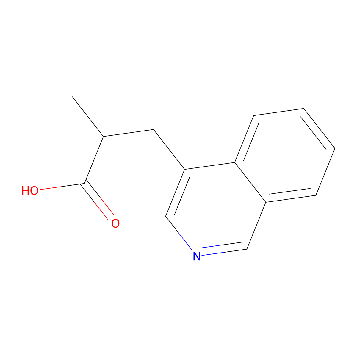 3-(Isoquinolin-4-yl)-2-methylpropanoic acid molecular structure, CAS 1535366-17-6