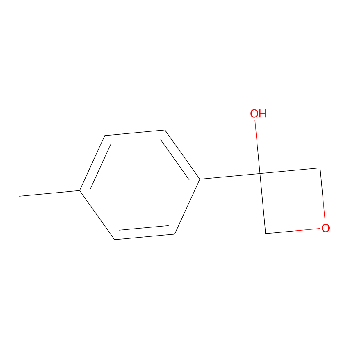 3-(4-Methylphenyl)-3-oxetanol molecular structure, CAS 1535367-42-0