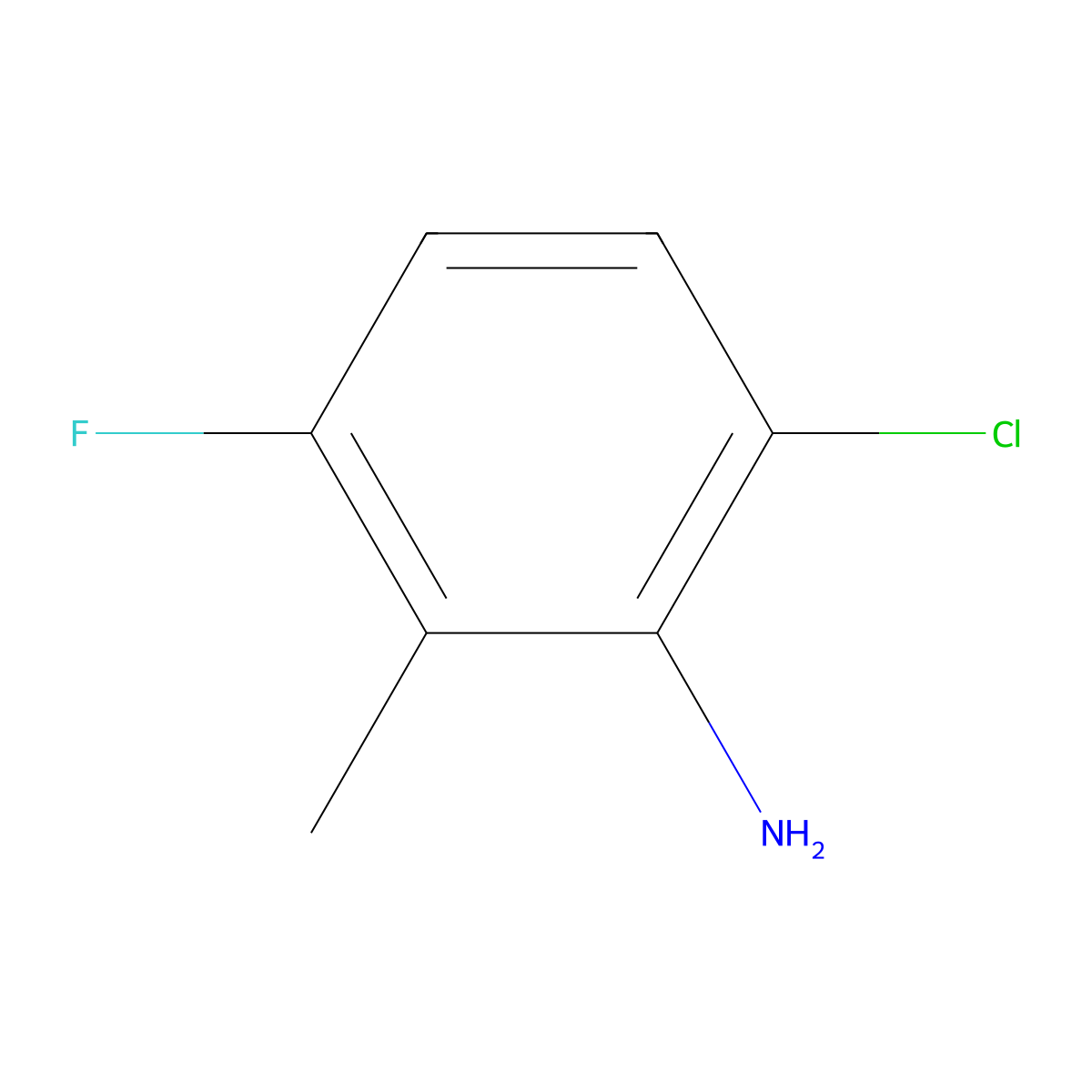 6-Chloro-3-fluoro-2-methylaniline molecular structure, CAS 1535384-08-7