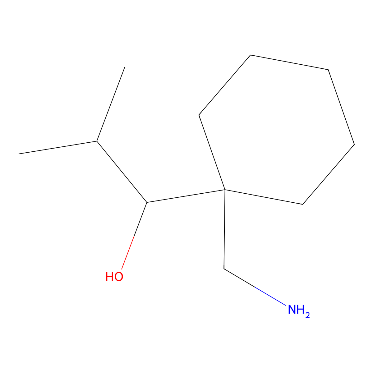 1-[1-(Aminomethyl)cyclohexyl]-2-methylpropan-1-ol molecular structure, CAS 1535385-12-6
