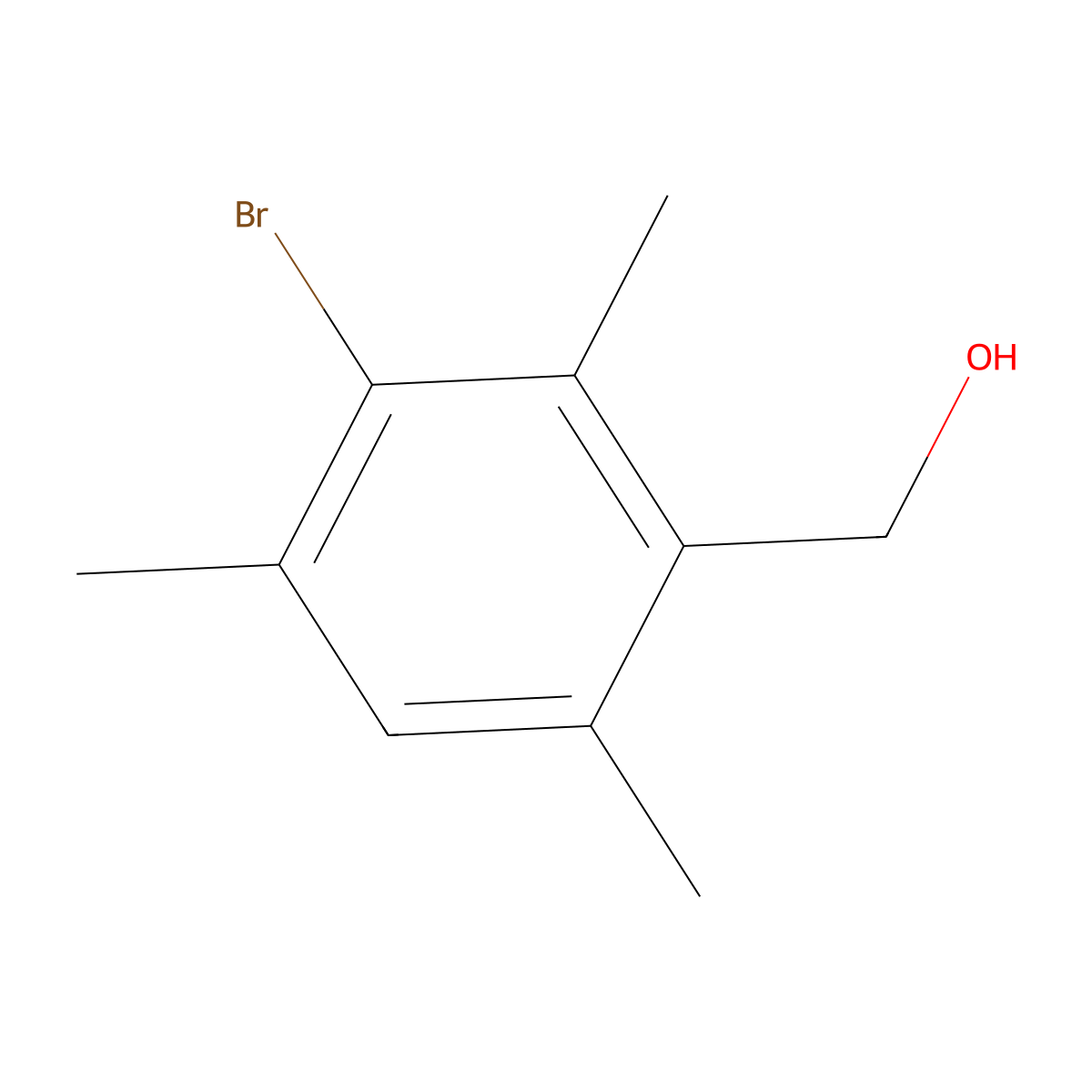 (3-Bromo-2,4,6-trimethylphenyl)methanol molecular structure, CAS 1535410-87-7