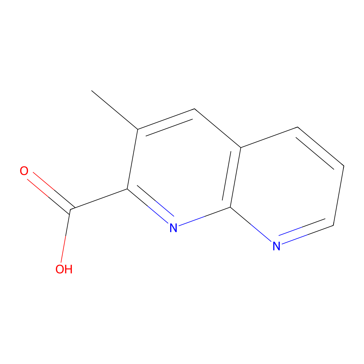 3-Methyl-1,8-naphthyridine-2-carboxylic acid molecular structure, CAS 1535411-56-3