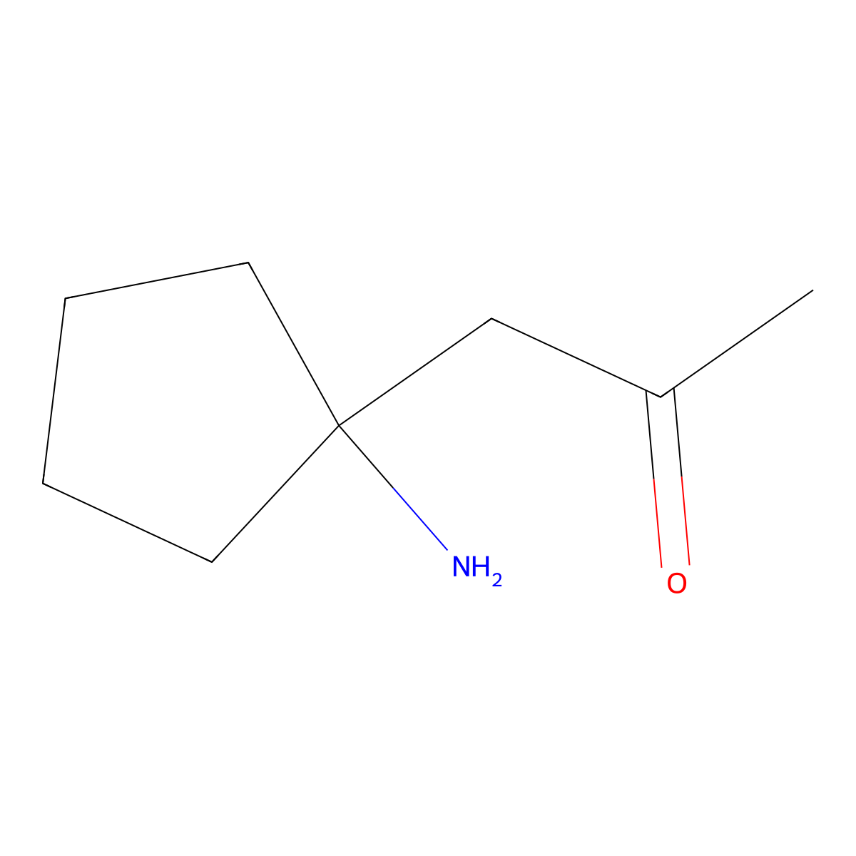1-(1-Aminocyclopentyl)propan-2-one molecular structure, CAS 1535423-96-1