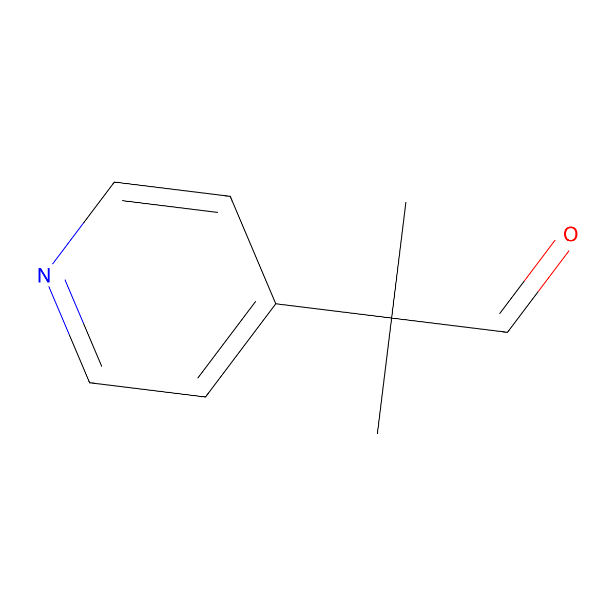 2-Methyl-2-(pyridin-4-yl)propanal molecular structure, CAS 1535434-83-3