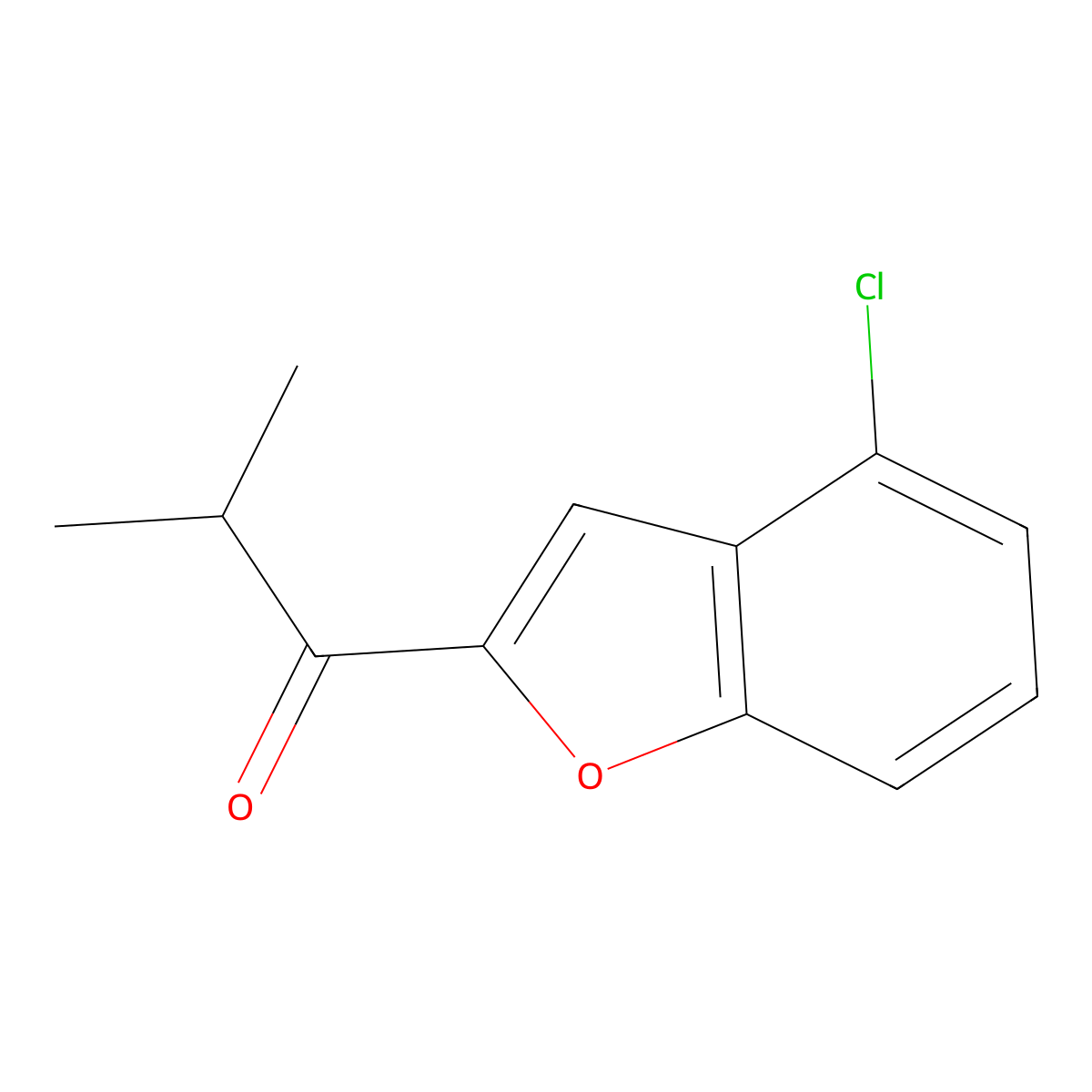 1-(4-Chloro-1-benzofuran-2-YL)-2-methylpropan-1-one molecular structure, CAS 1535440-03-9