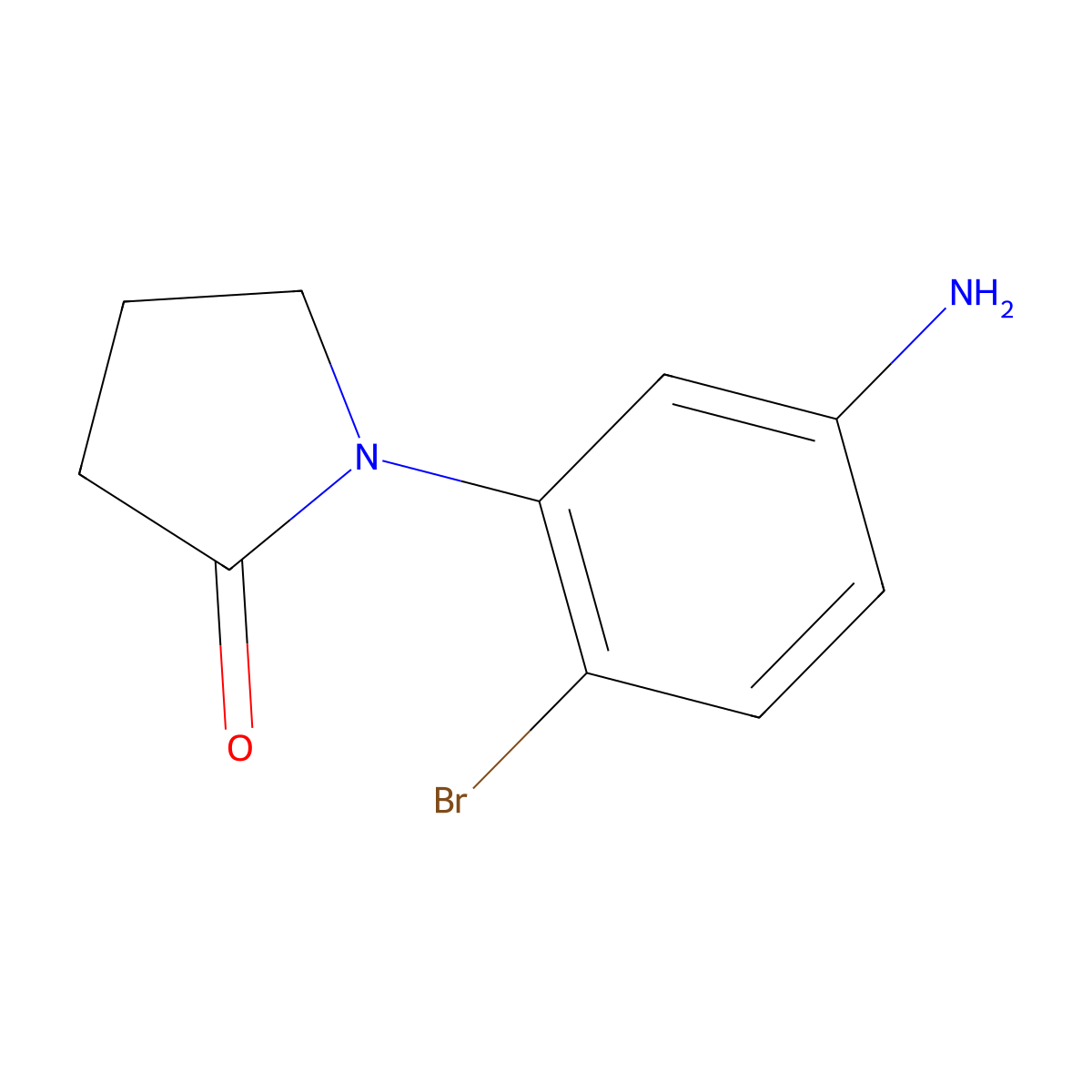 1-(5-Amino-2-bromophenyl)pyrrolidin-2-one molecular structure, CAS 1535443-68-5