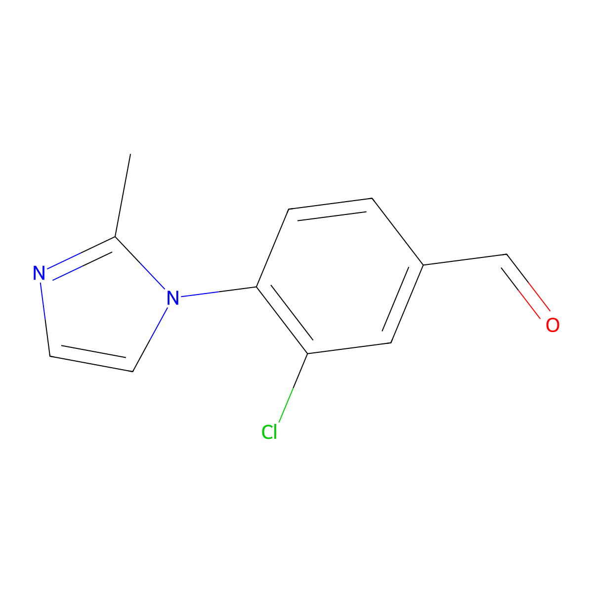 3-Chloro-4-(2-methyl-1H-imidazol-1-YL)benzaldehyde molecular structure, CAS 1535448-74-8
