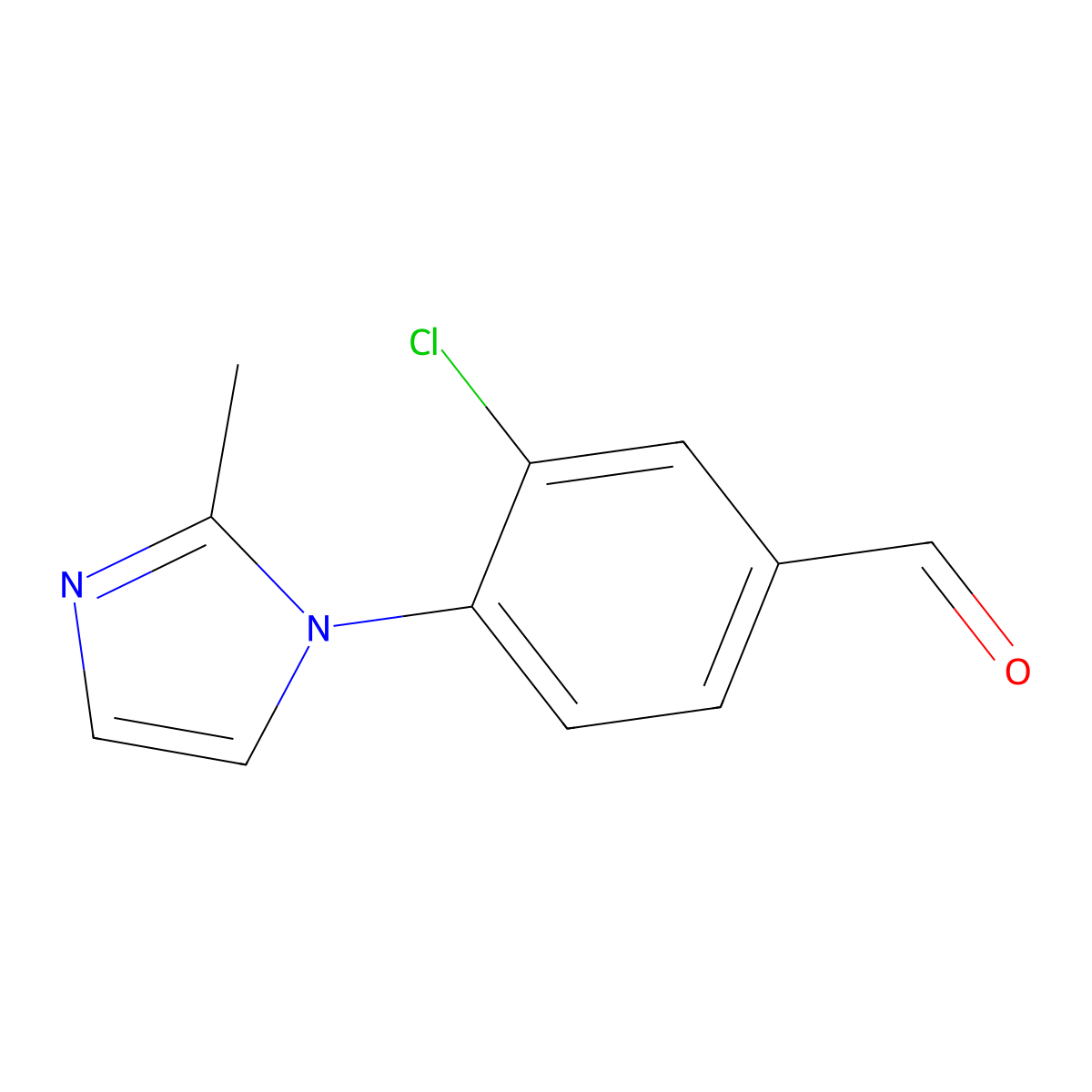 3-Chloro-4-(2-methyl-1H-imidazol-1-YL)benzaldehyde molecular structure, CAS 1535448-74-8