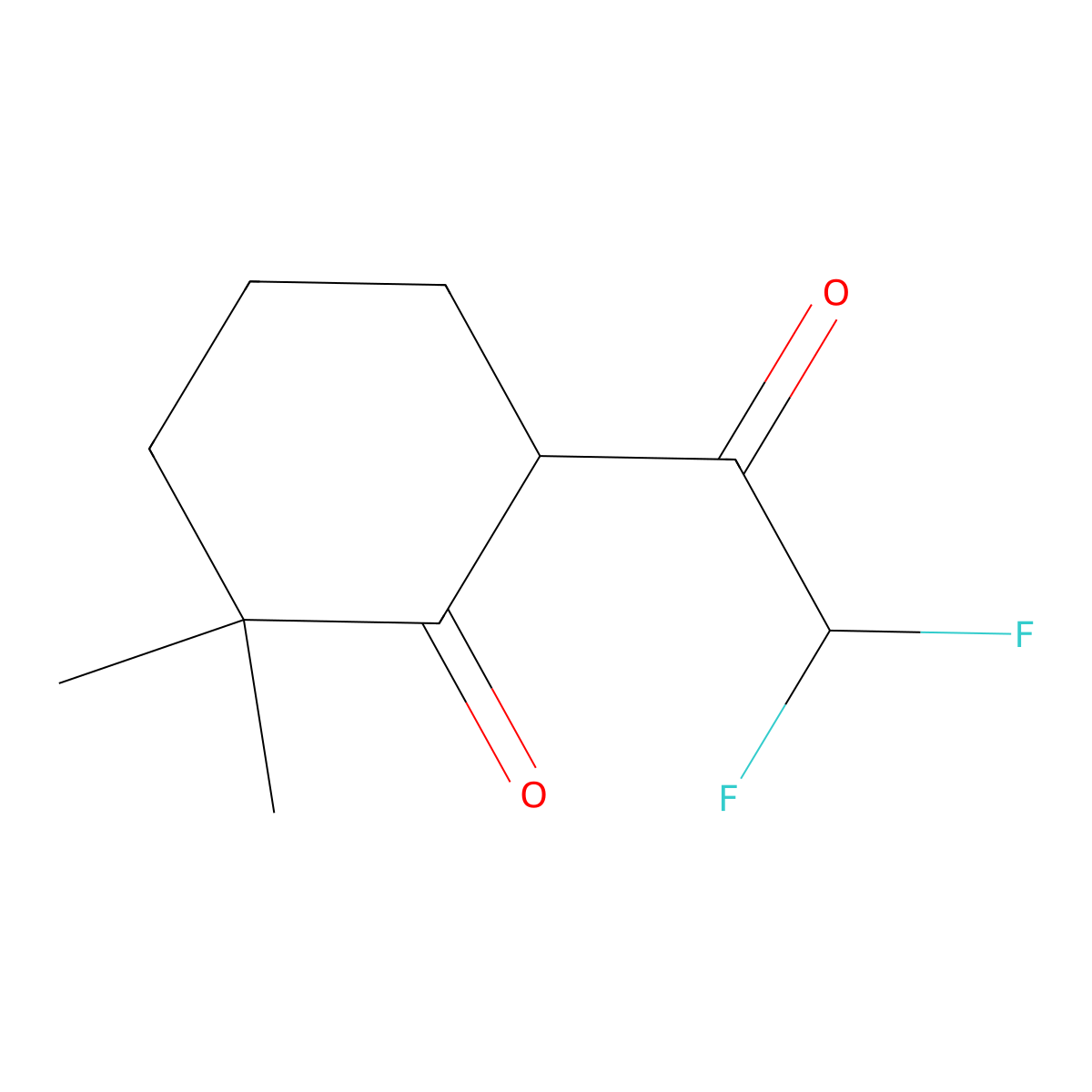 6-(2,2-Difluoroacetyl)-2,2-dimethylcyclohexan-1-one molecular structure, CAS 1535454-33-1