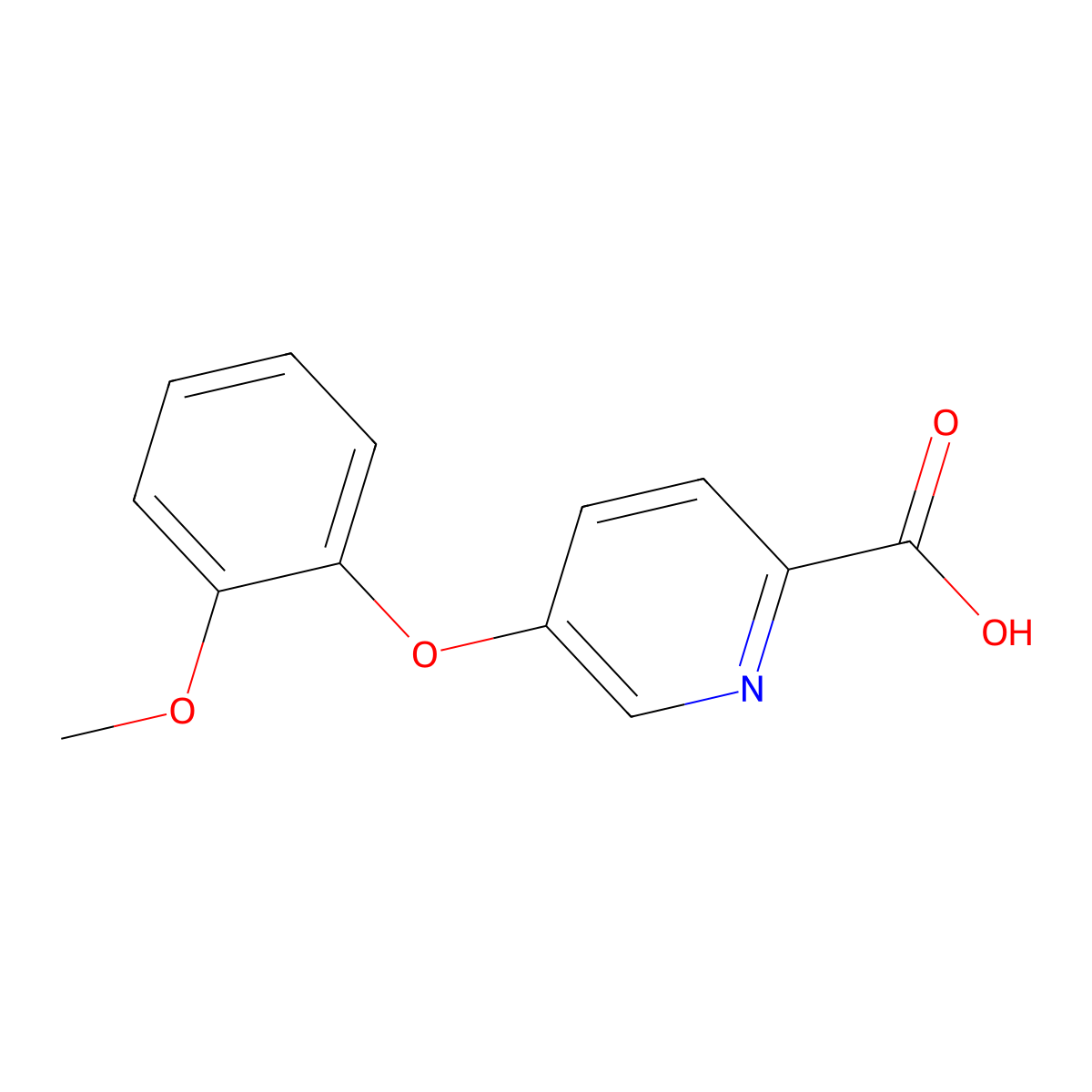 5-(2-Methoxyphenoxy)pyridine-2-carboxylic acid molecular structure, CAS 1535466-06-8