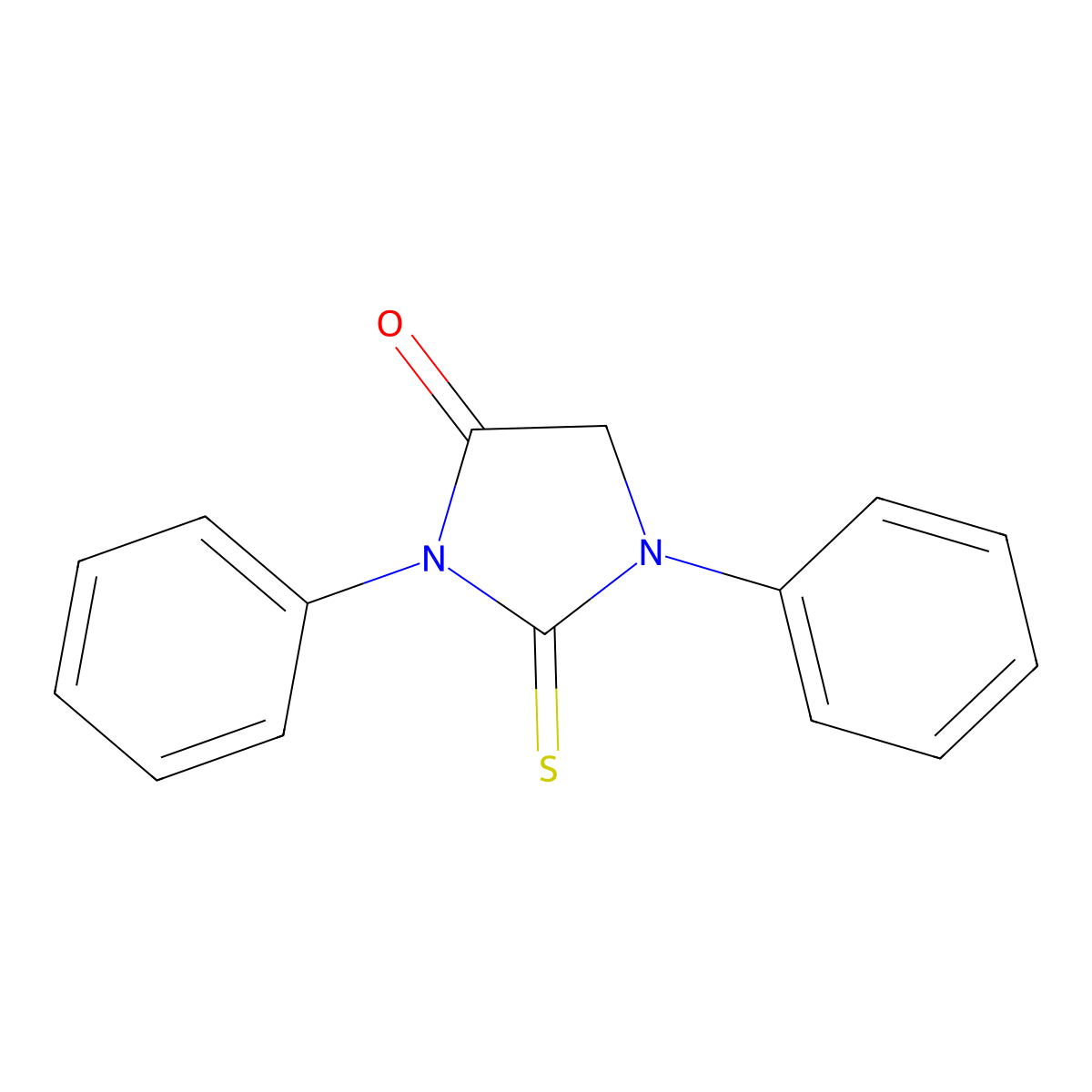 1,3-Diphenyl-2-thioxoimidazolidin-4-one molecular structure, CAS 15355-79-0