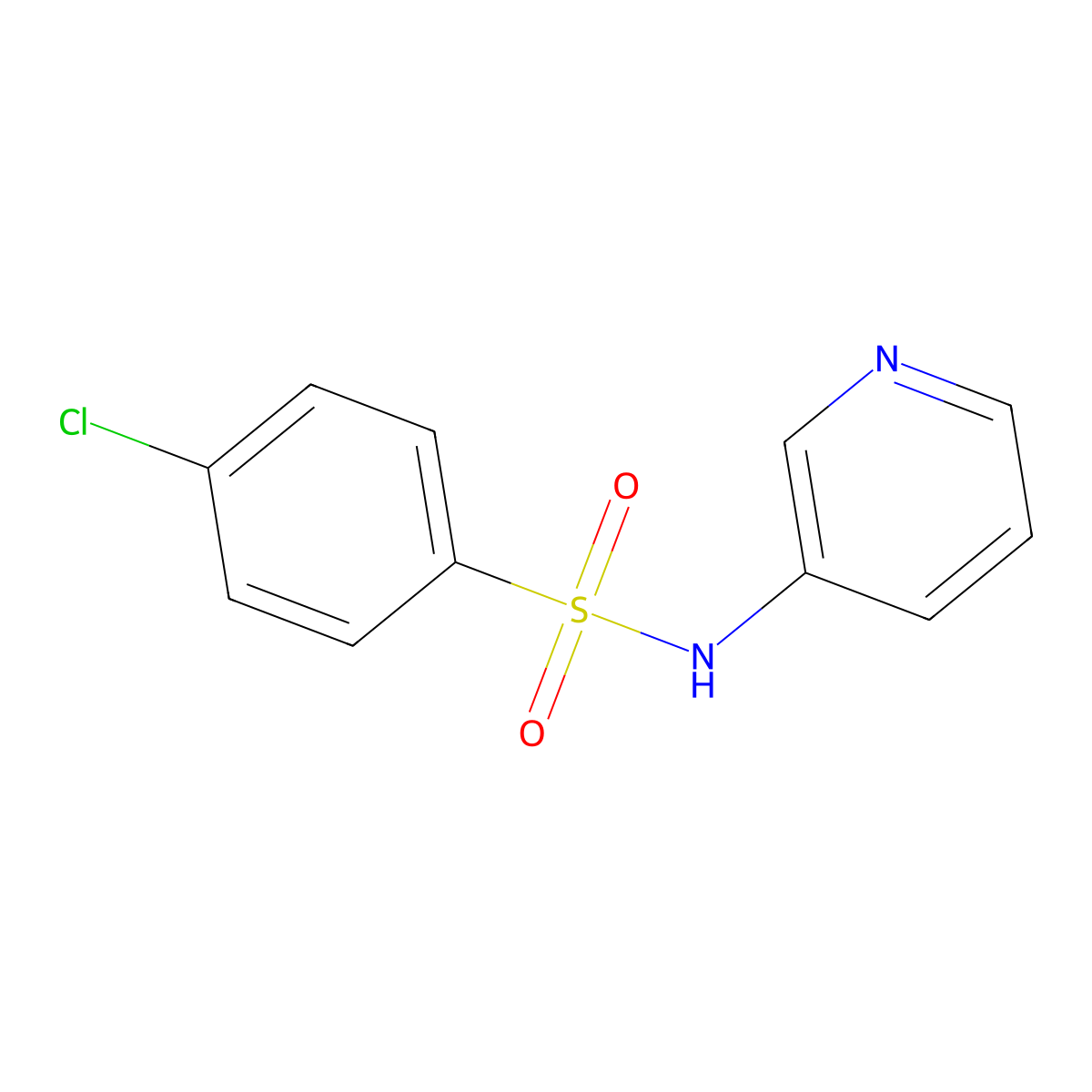 4-chloro-N-pyridin-3-ylbenzenesulfonamide molecular structure, CAS 153554-46-2