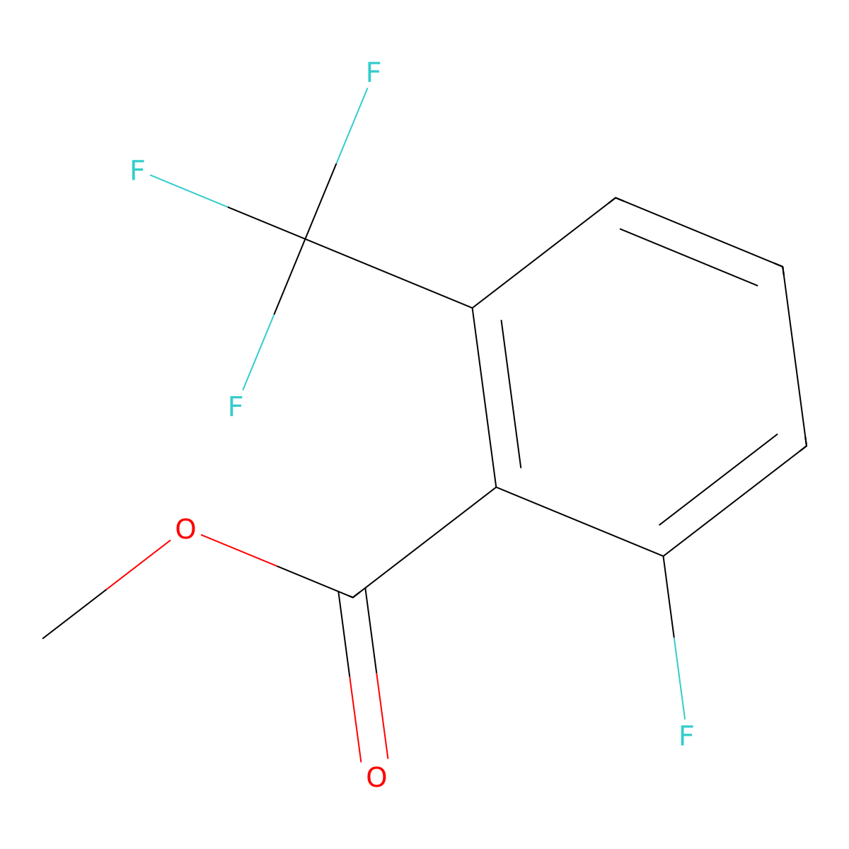 Methyl 2-fluoro-6-(trifluoromethyl)benzoate molecular structure, CAS 153556-50-4