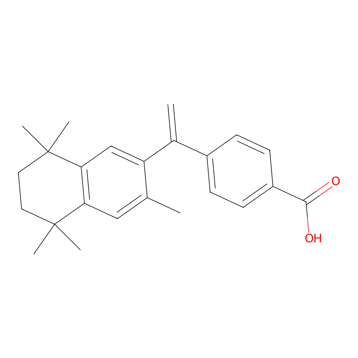 Bexarotene molecular structure, CAS 153559-49-0