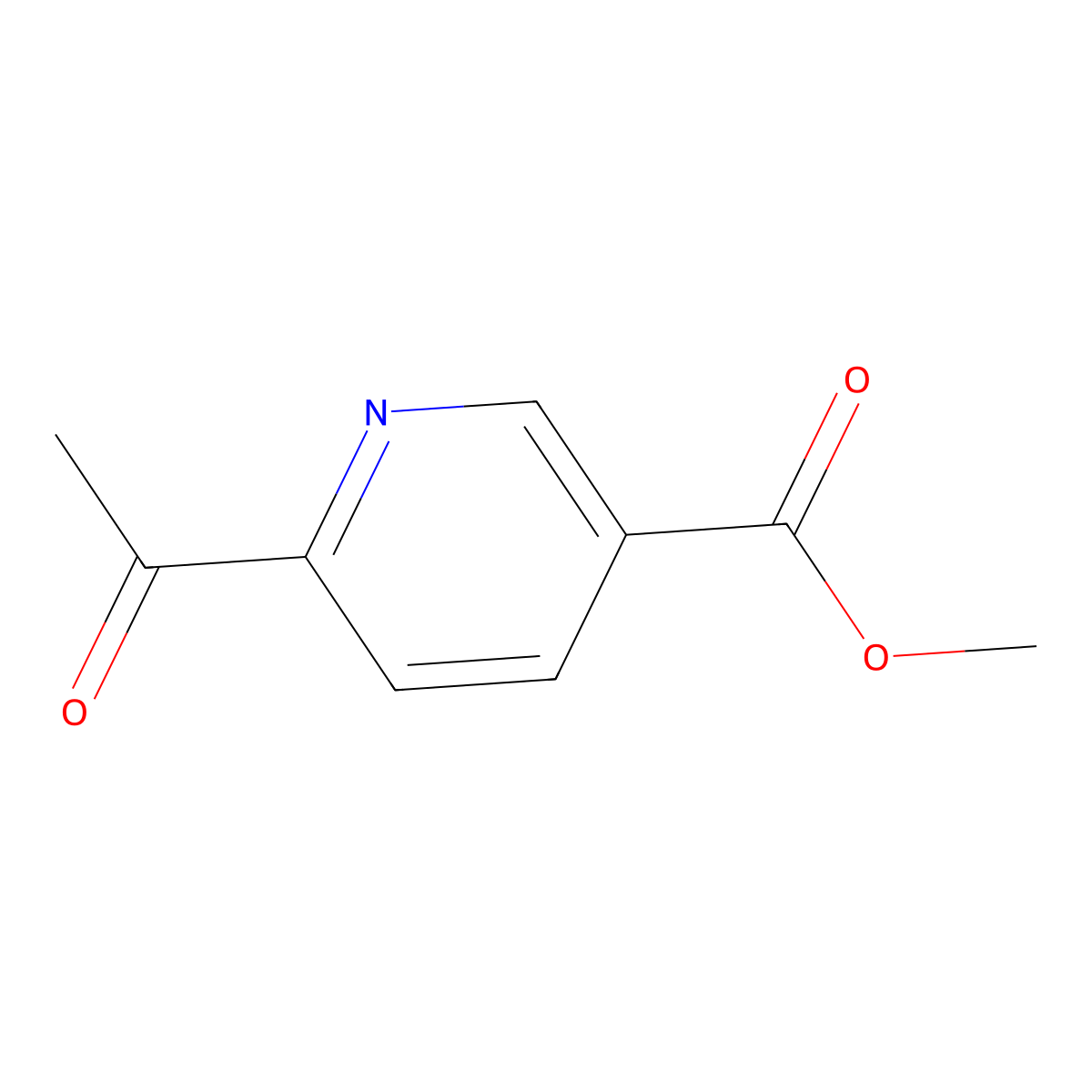 Methyl 6-acetylpyridine-3-carboxylate molecular structure, CAS 153559-93-4