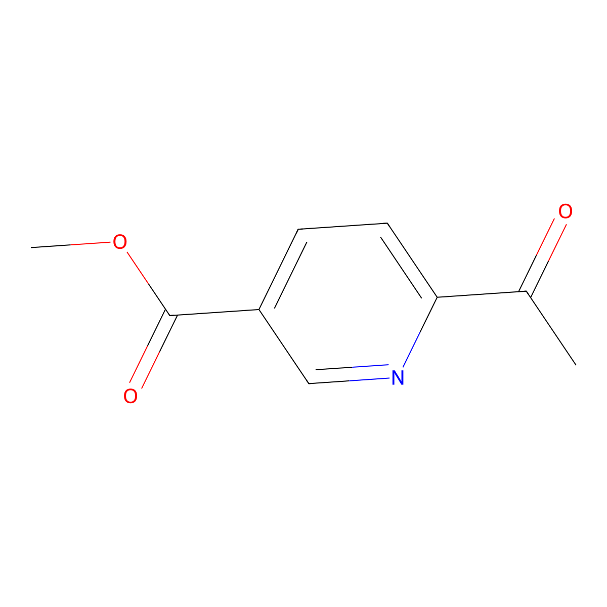 Methyl 6-acetylpyridine-3-carboxylate molecular structure, CAS 153559-93-4