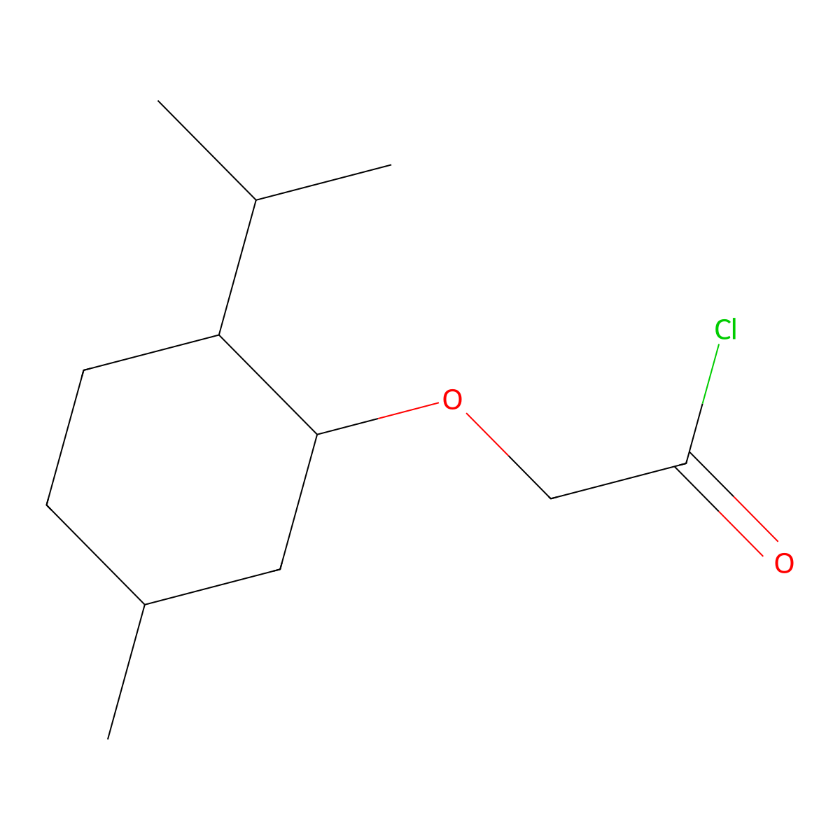 (-)-Menthoxyacetyl Chloride molecular structure, CAS 15356-62-4