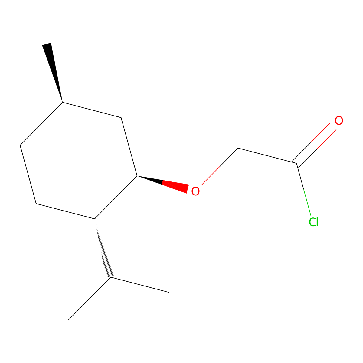 (-)-Menthoxyacetyl Chloride molecular structure, CAS 15356-62-4