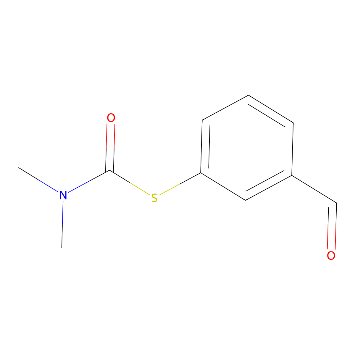 1-[(3-formylphenyl)sulfanyl]-N,N-dimethylformamide molecular structure, CAS 153561-35-4