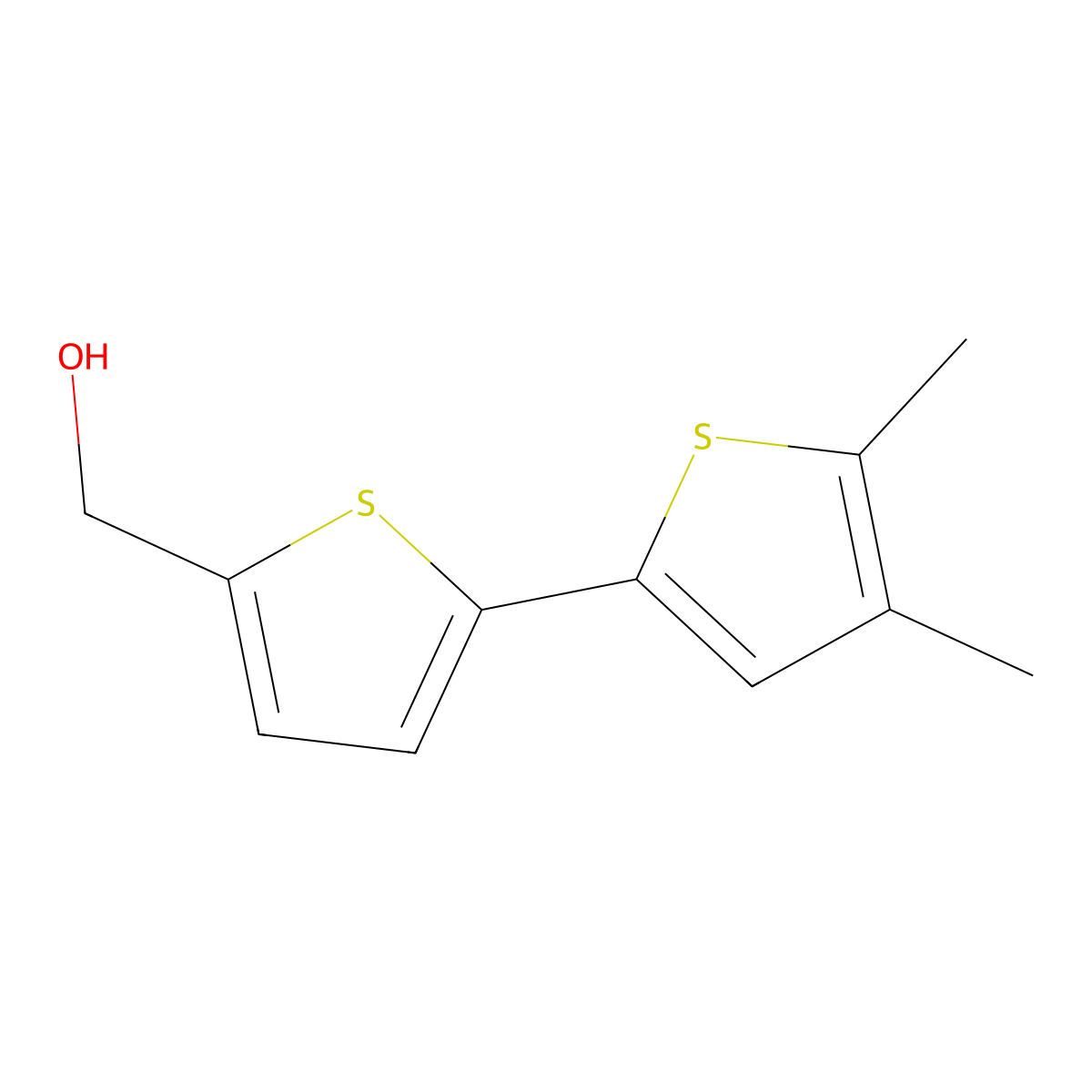 4',5'-Dimethyl[2,2'-bithiophene]-5-methanol molecular structure, CAS 153561-65-0