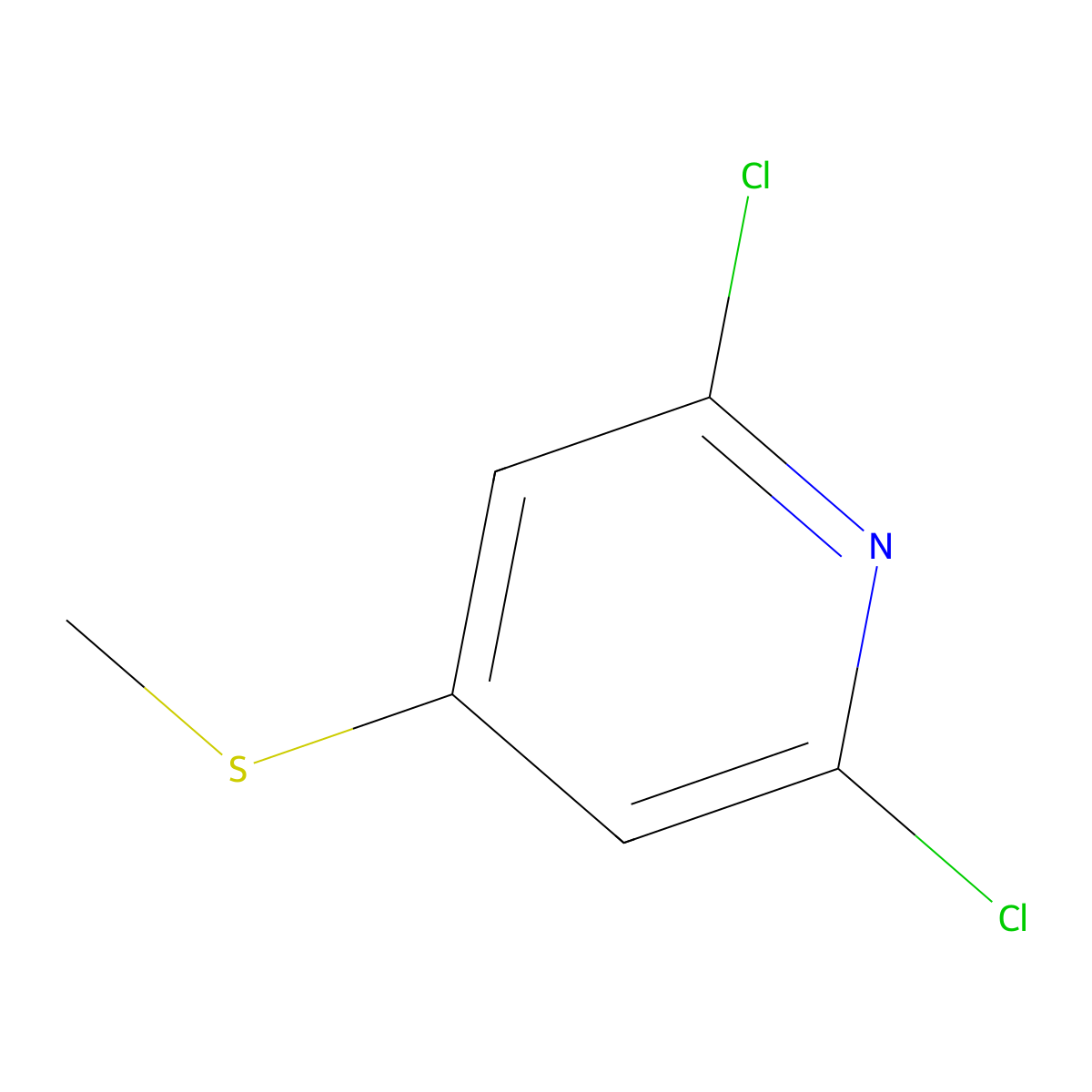 2,6-Dichloro-4-(methylthio)pyridine molecular structure, CAS 153564-25-1