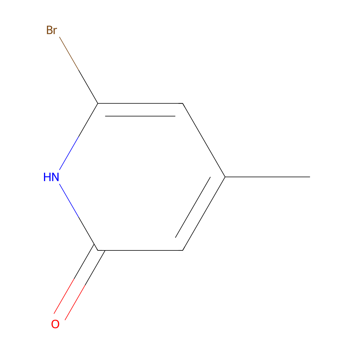 6-Bromo-4-methylpyridin-2-ol molecular structure, CAS 153564-26-2