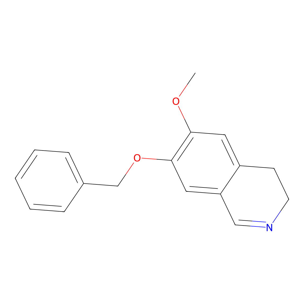 7-Benzyloxy-6-methoxy-3,4-dihydroisoquinoline molecular structure, CAS 15357-92-3