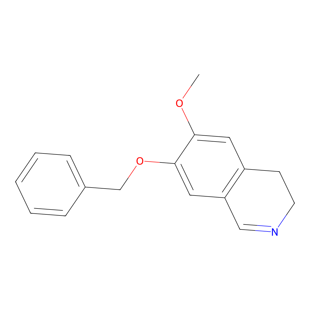 7-Benzyloxy-6-methoxy-3,4-dihydroisoquinoline molecular structure, CAS 15357-92-3