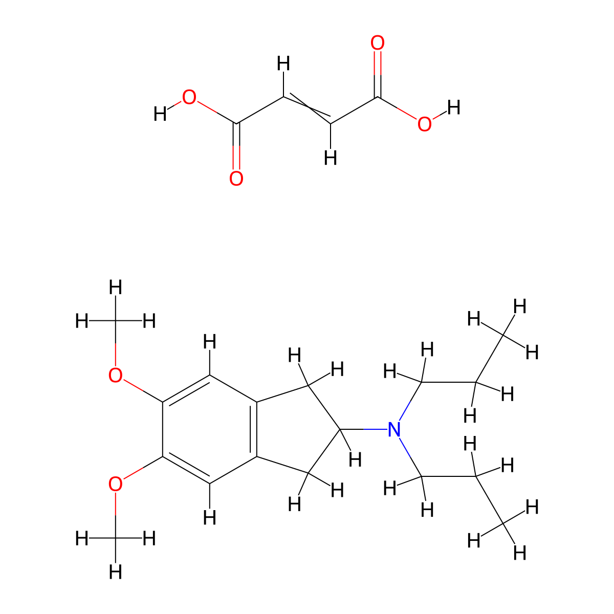 JPC 211 maleate salt molecular structure, CAS 153570-58-2