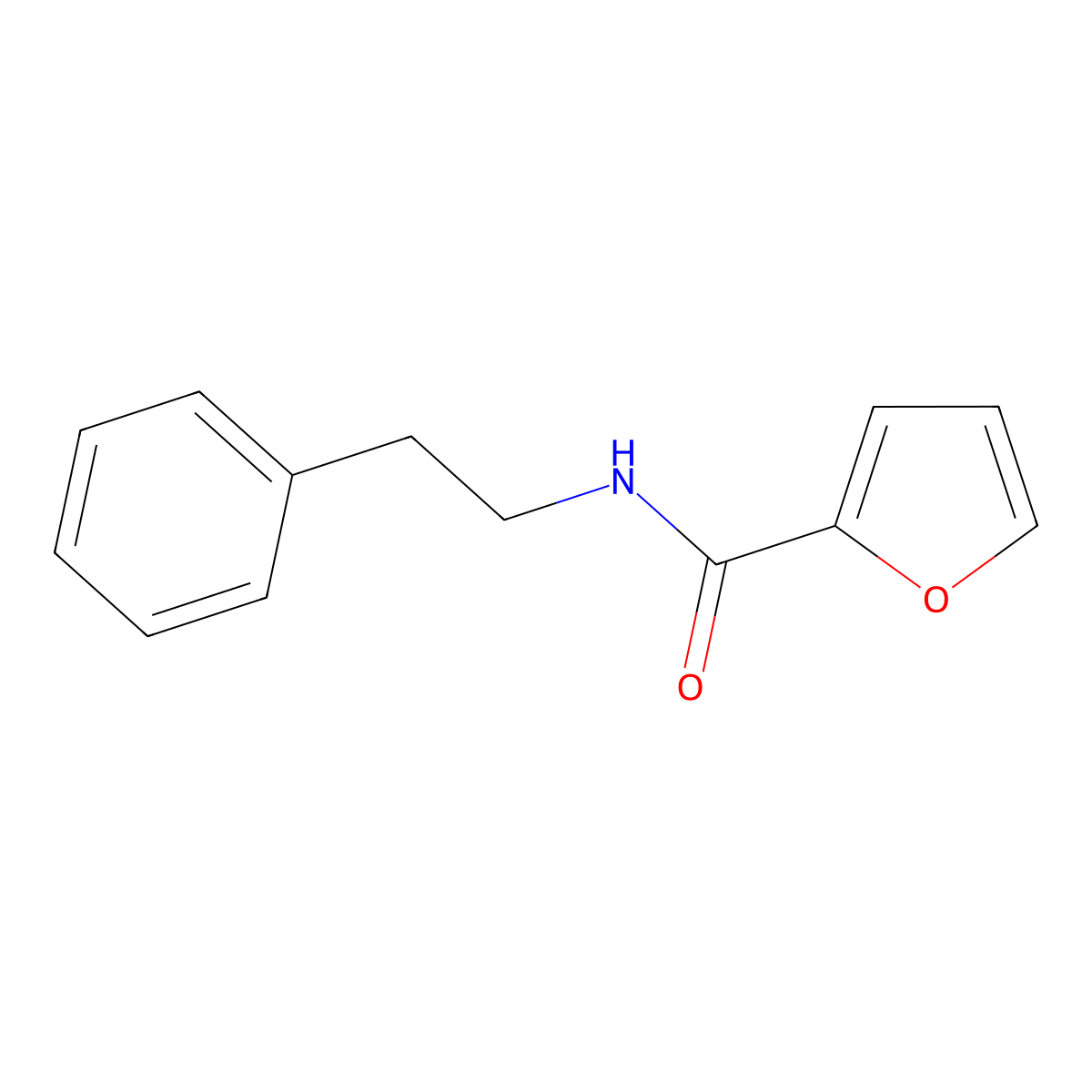 N-phenethylfuran-2-carboxamide molecular structure, CAS 153579-79-4