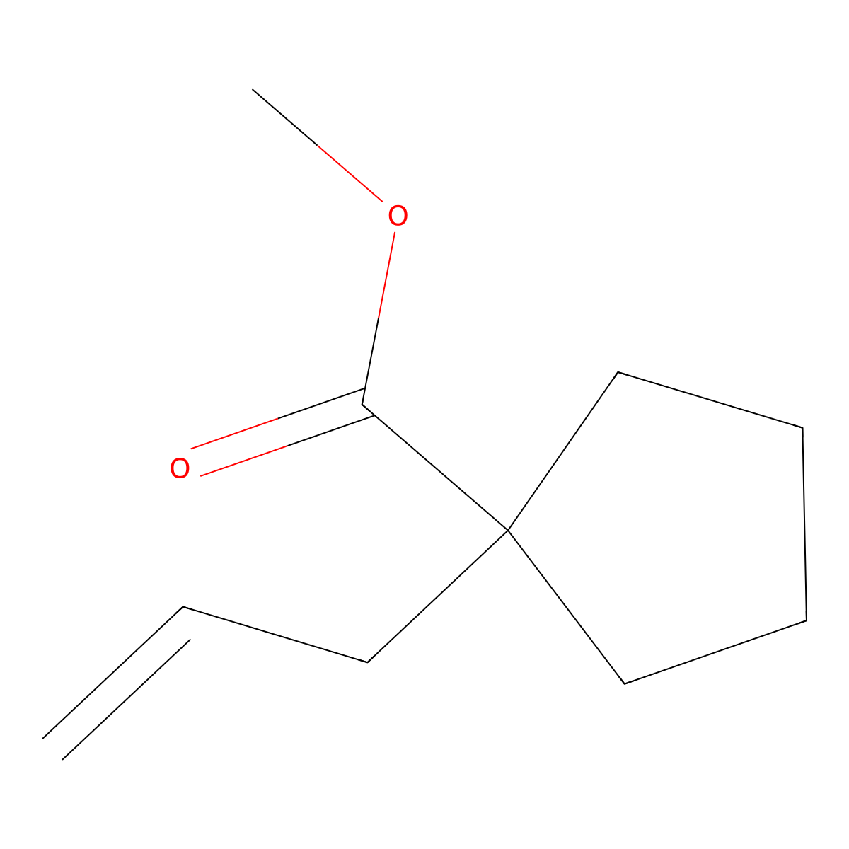Methyl 1-Allylcyclopentanecarboxylate molecular structure, CAS 153579-96-5