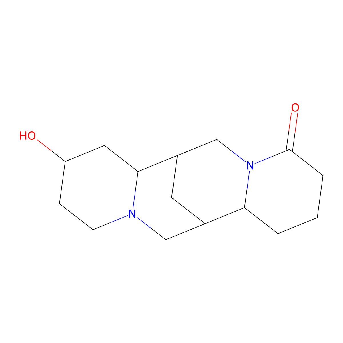 Hydroxylupanine molecular structure, CAS 15358-48-2