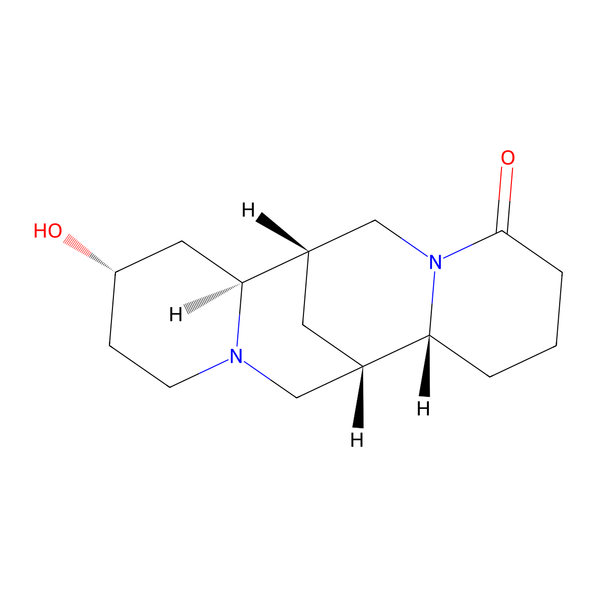 Hydroxylupanine molecular structure, CAS 15358-48-2