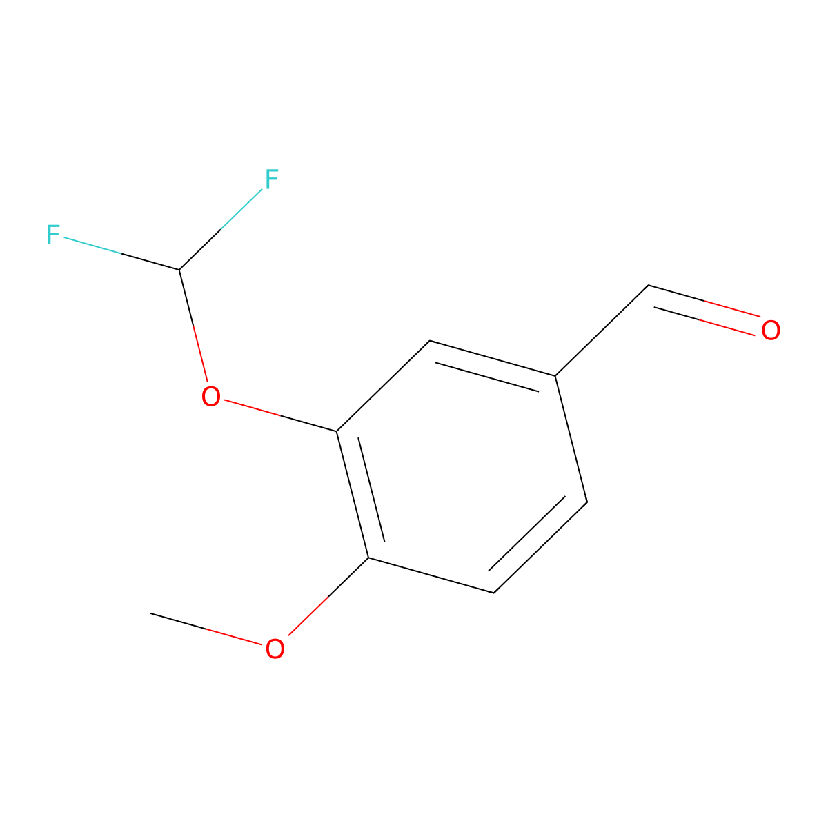 3-(Difluoromethoxy)-4-methoxybenzaldehyde molecular structure, CAS 153587-11-2