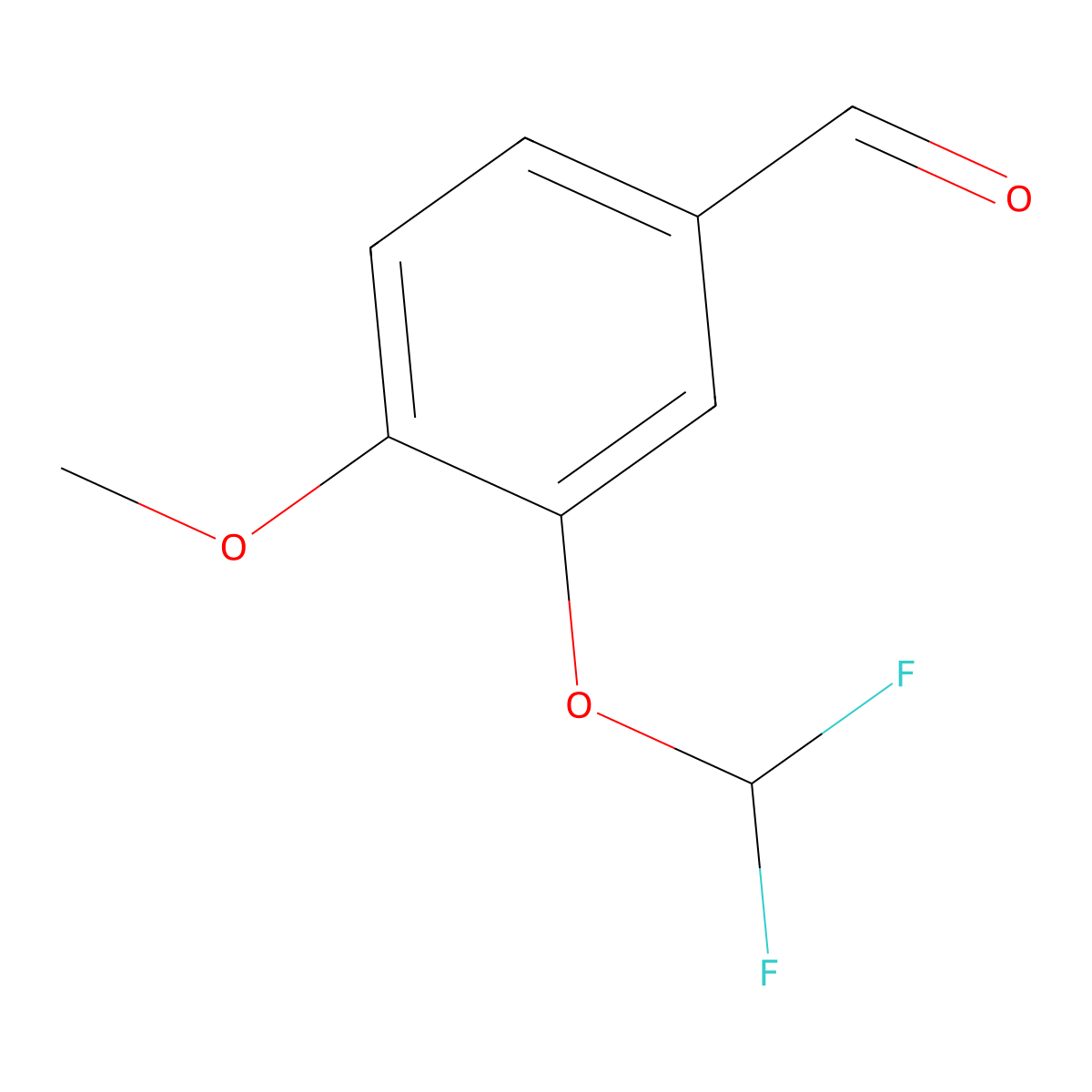 3-(Difluoromethoxy)-4-methoxybenzaldehyde molecular structure, CAS 153587-11-2